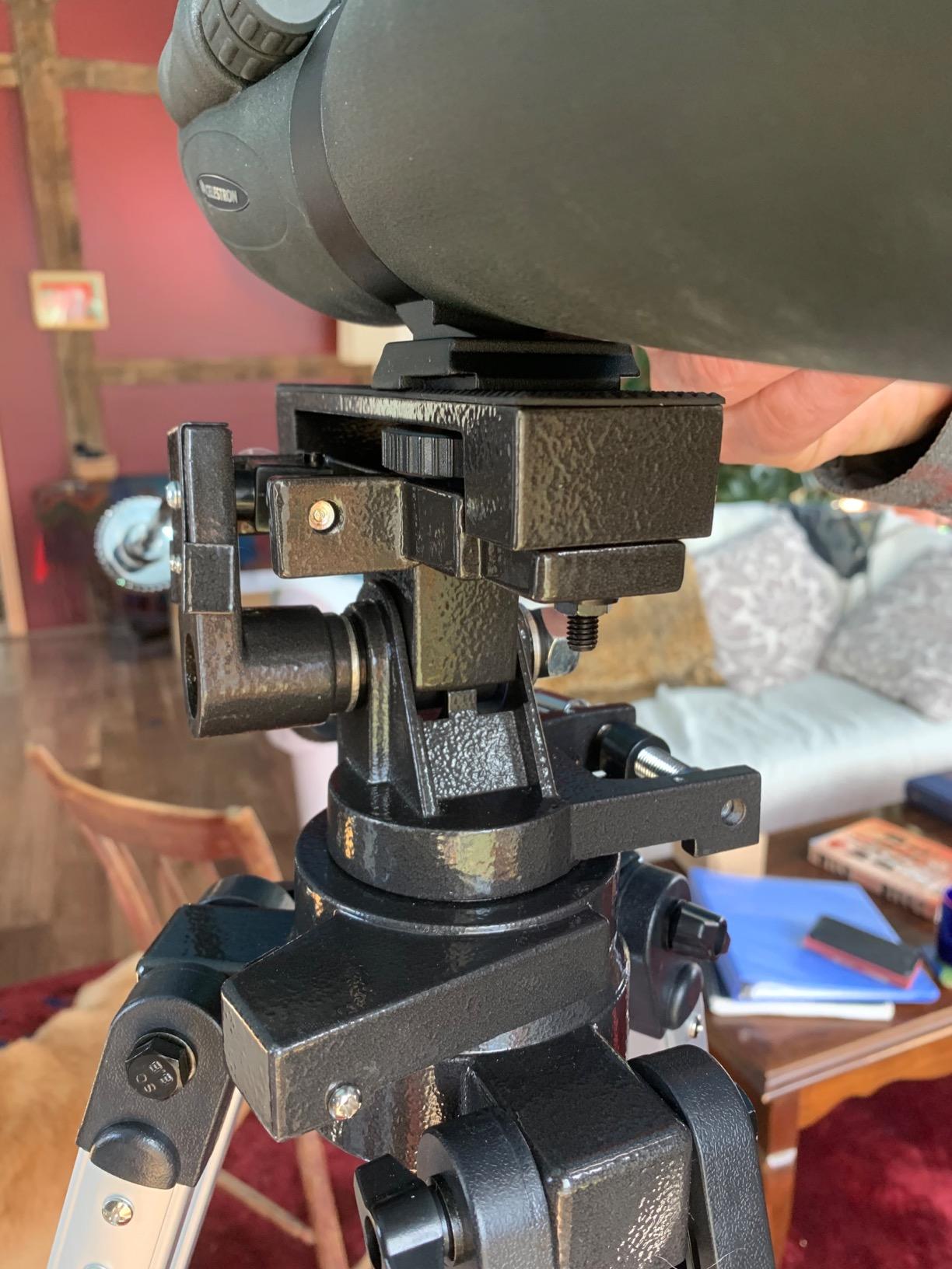 Celestron - Heavy Duty Alt-Azimuth Tripod - Sturdy Extendable Aluminum Tripod - Use for Spotting Scope, Binocular, Camera, and Small Telescope - Slow Motion Handles for Smooth Small Adjustments customer photo 2