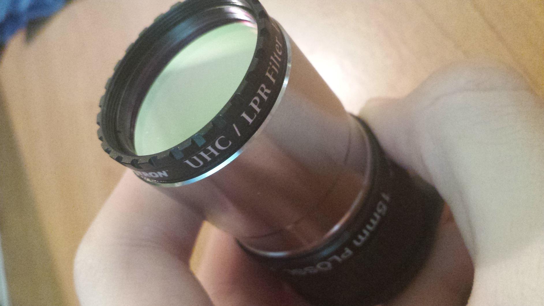 Celestron 94123 1.25-inch UHC/LPR Filter with Multi-Layer Dielectric Coatings - Optimises Spectral and Optical Characteristics for Improved Celestial Viewing, Black customer photo 1