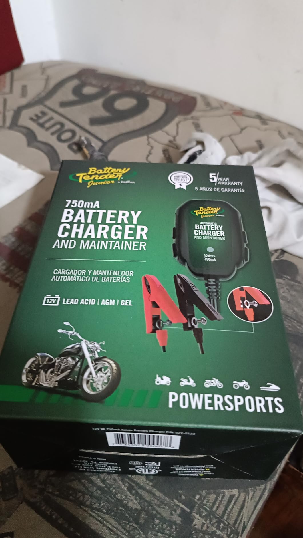 Battery Tender Junior 12V, 750mA Charger and Maintainer: Automatic 12V Powersports for Motorcycle, ATVs, and More - Smarter Than a Trickle Charger - 021-0123 customer photo 1