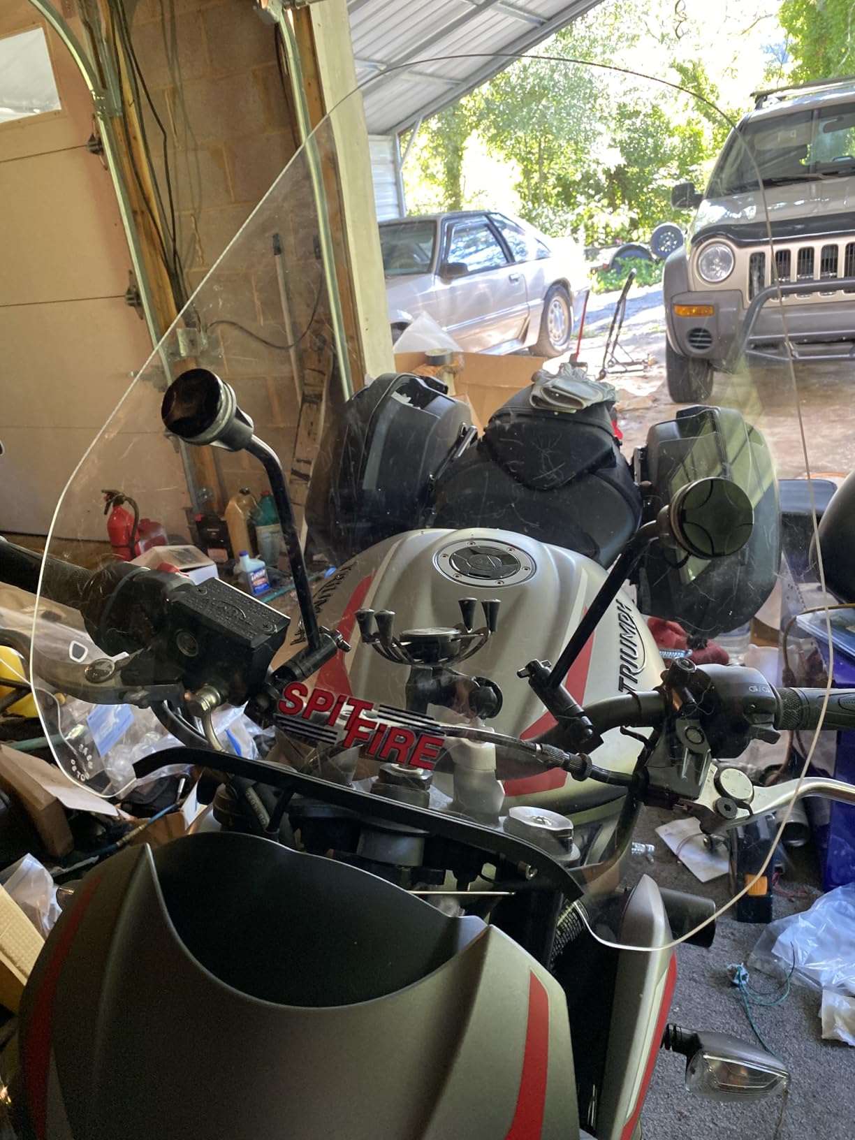 Slipstreamer S-06C Motorcycle Windshield, Clear customer photo 2
