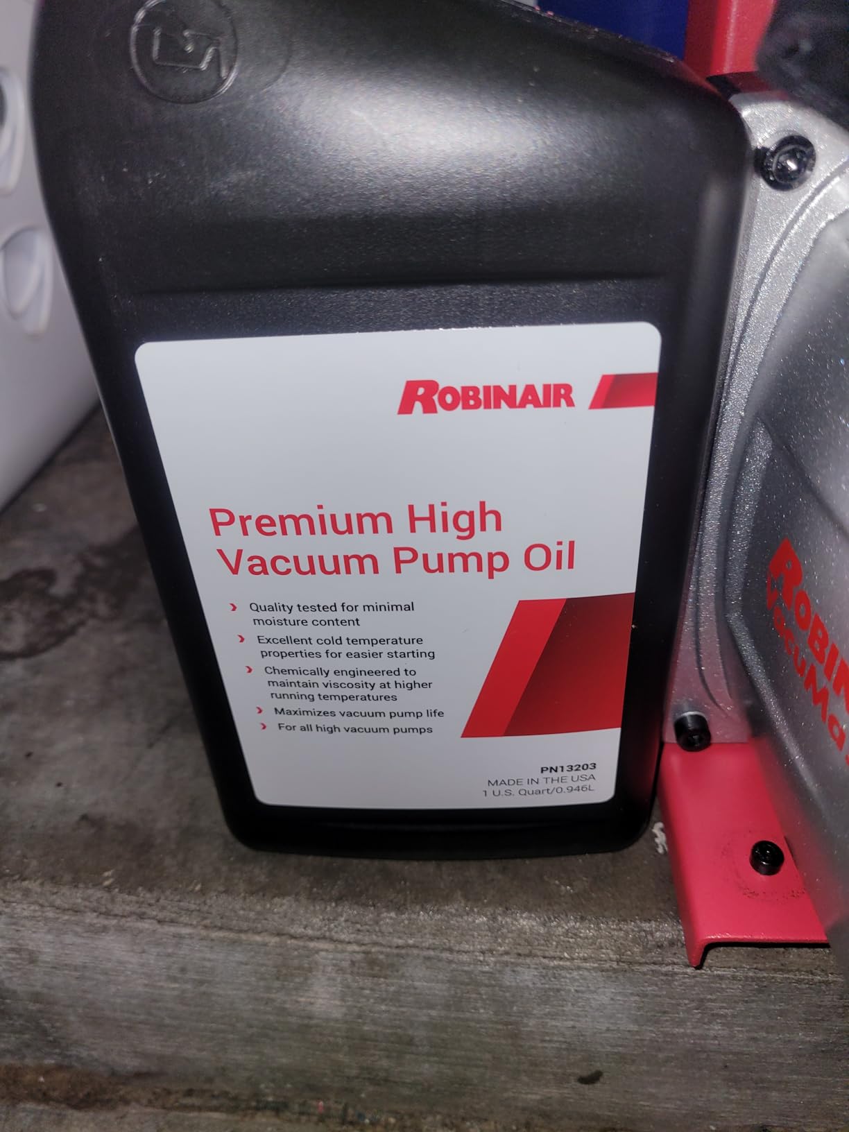 Robinair (15500) VacuMaster Economy Vacuum Pump - 2-Stage, 5 CFM, Red customer photo 2