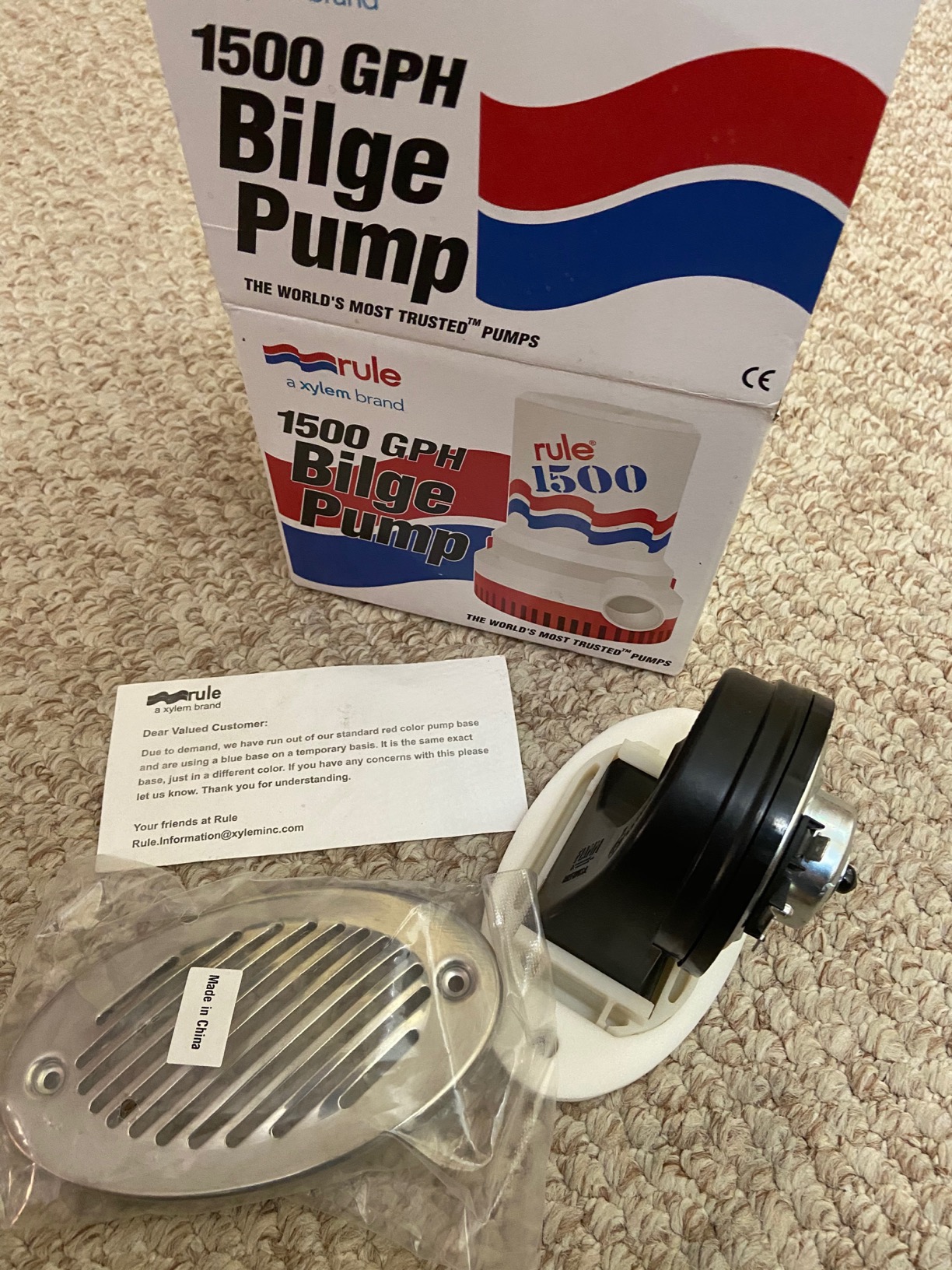 Rule 02 Marine Bilge Pump, 1500 GPH, Non-Automatic, 12 Volt customer photo 2