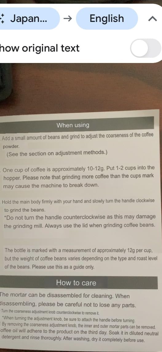 Hario Ceramic Coffee Mill-Original, Black customer photo 2