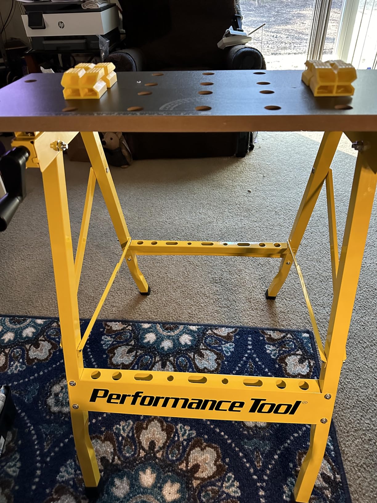 Performance Tool W54025 Portable Multipurpose Workbench and Vise (200 lbs Capacity), Yellow customer photo 1