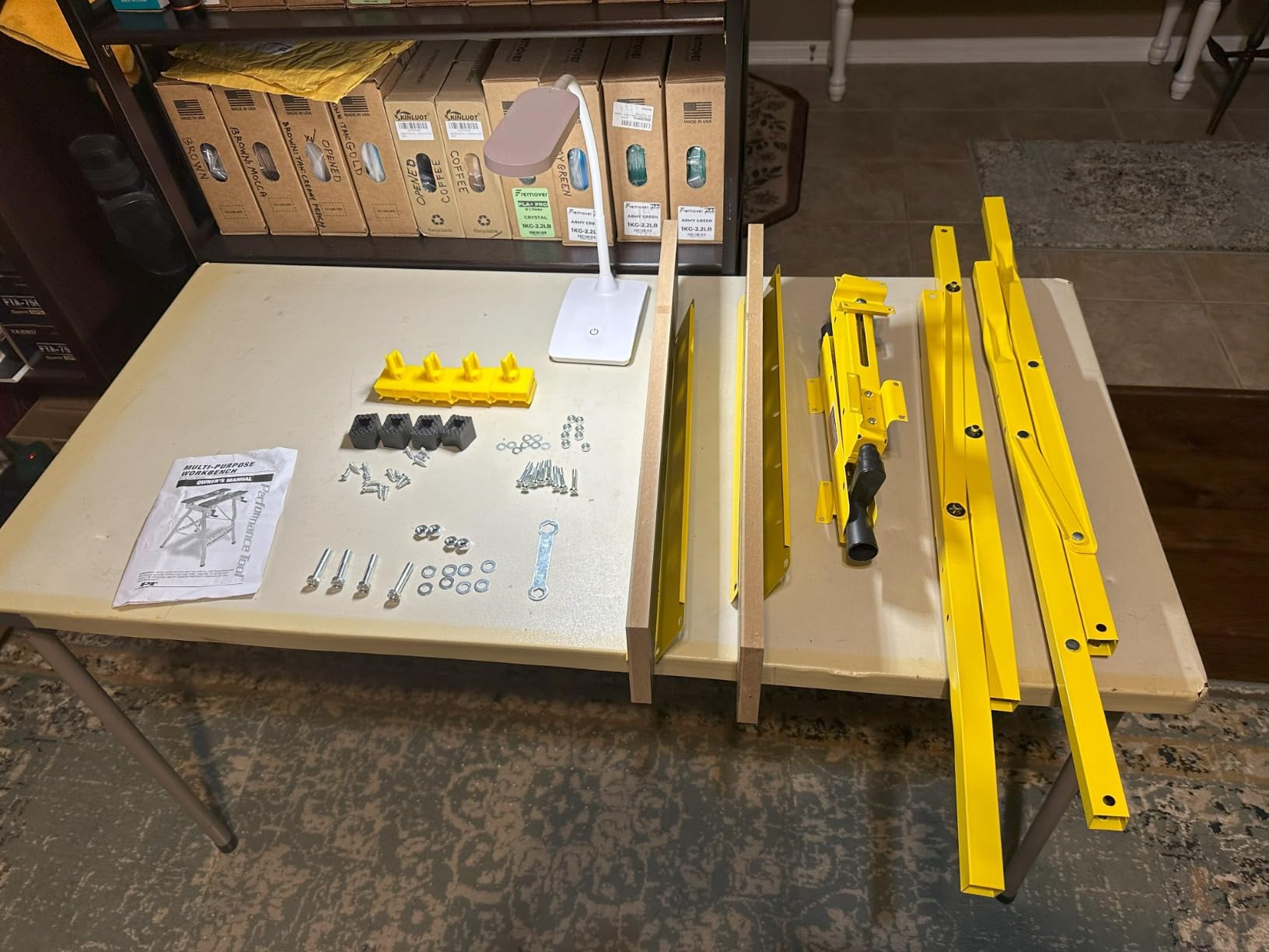 Performance Tool W54025 Portable Multipurpose Workbench and Vise (200 lbs Capacity), Yellow customer photo 2