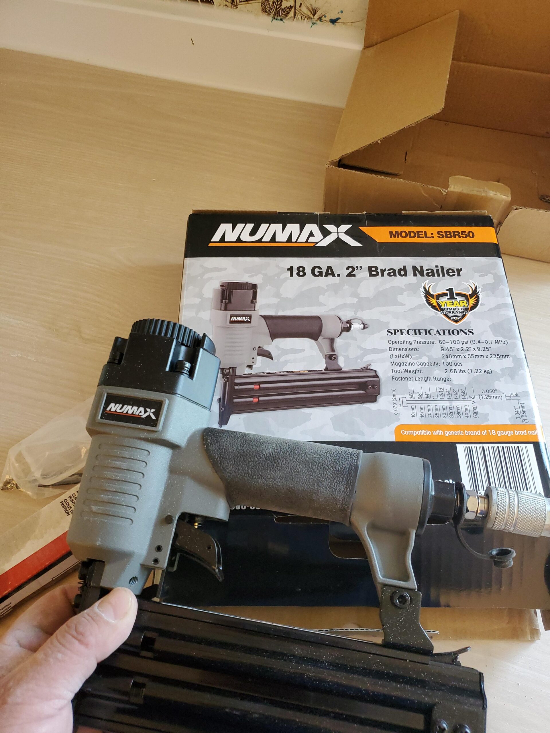 NuMax SBR50 Pneumatic 18-Gauge 2