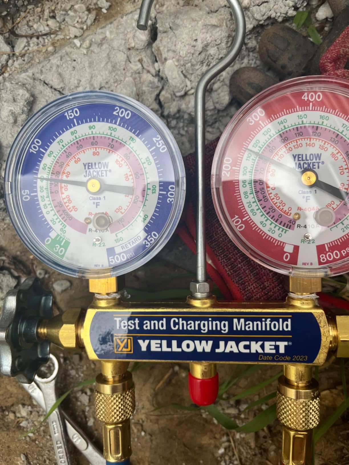 Yellow Jacket 42004 Series 41 Manifold with 3-1/8