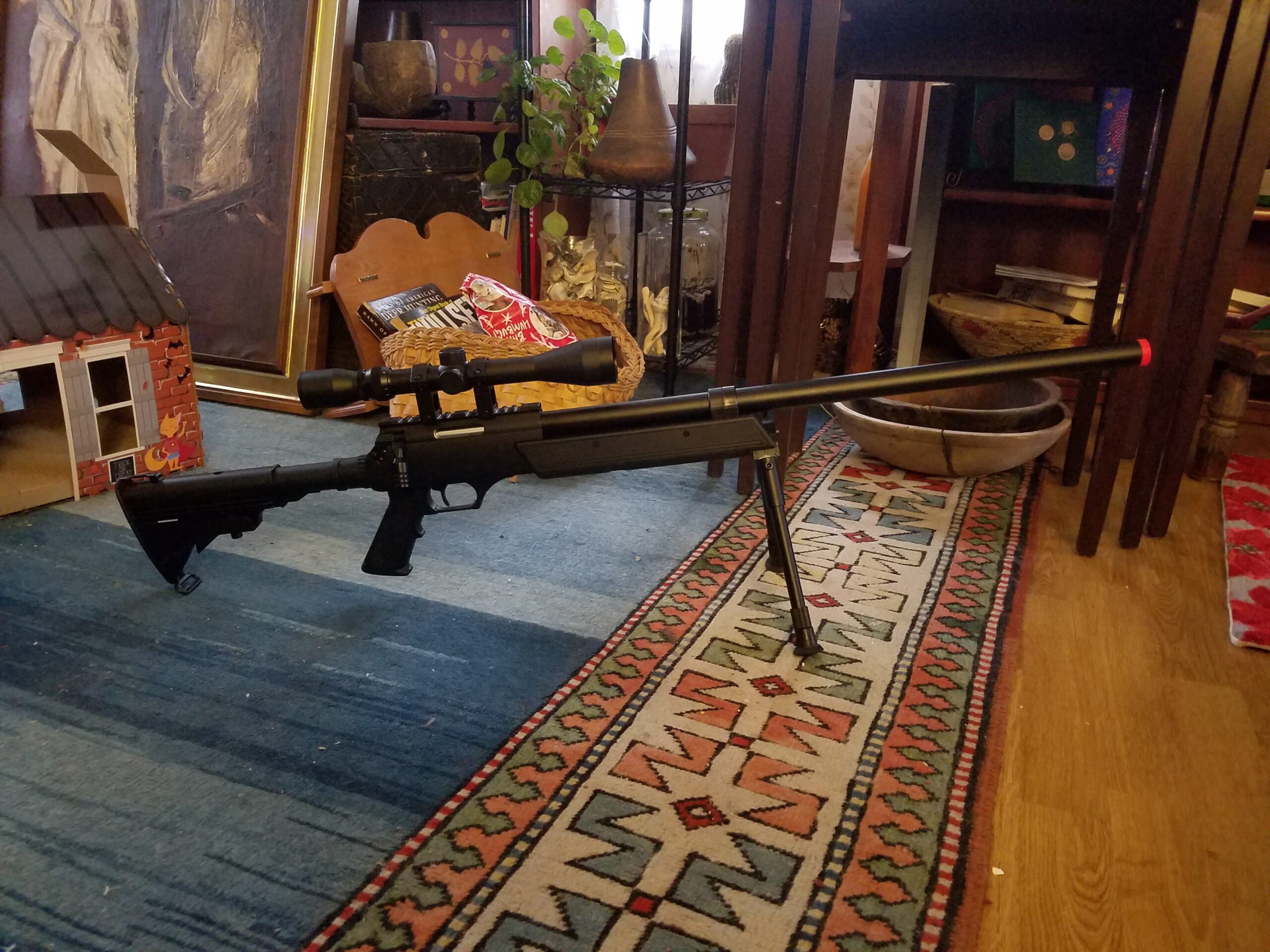 spring bolt action well m187d fps-550 metal airsoft sniper rifle gun w/ scope, bi-pod(Airsoft Gun) customer photo 1