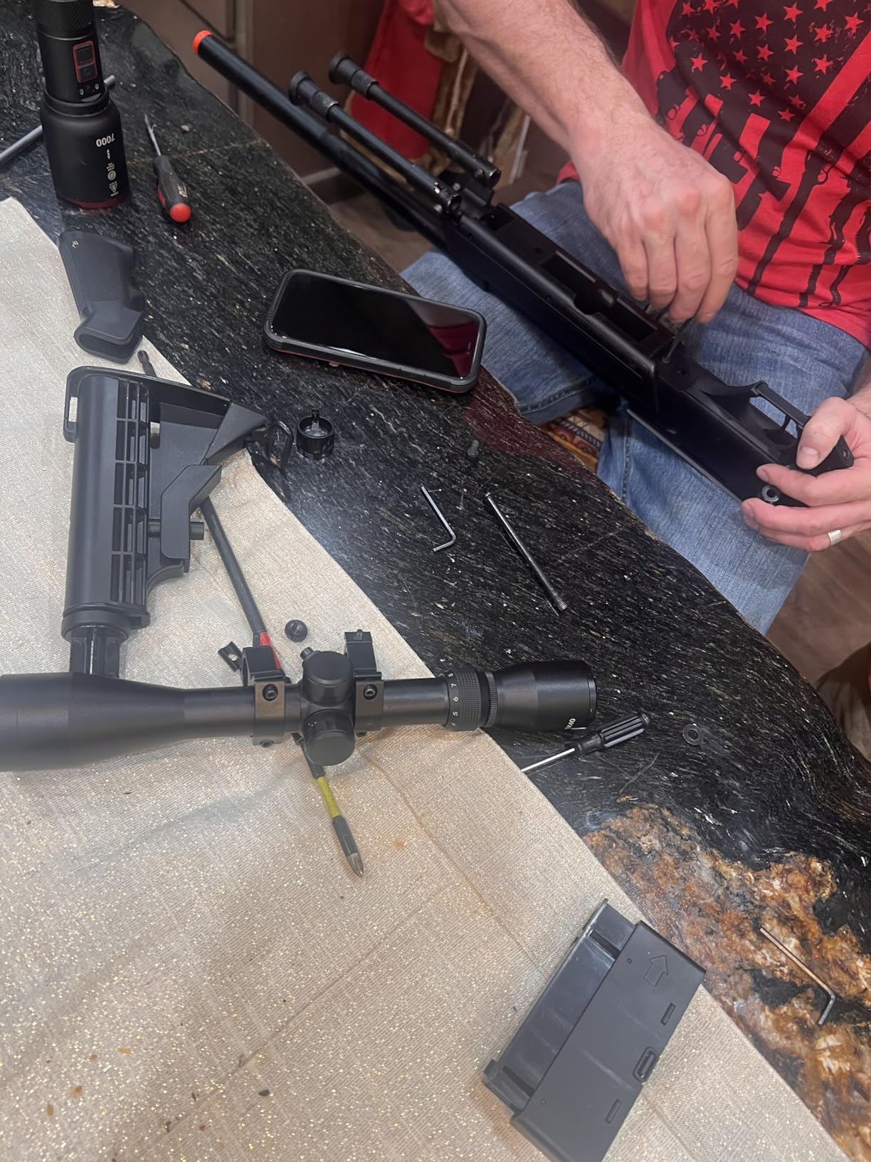 spring bolt action well m187d fps-550 metal airsoft sniper rifle gun w/ scope, bi-pod(Airsoft Gun) customer photo 2