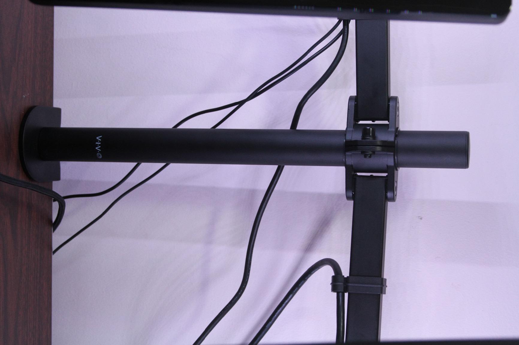 VIVO Dual Monitor Desk Mount, Holds 2 Computer Screens up to 30 inches and 22lbs Each, Heavy Duty Fully Adjustable Steel Stand with C-Clamp and Grommet, Black, STAND-V002 customer photo 2