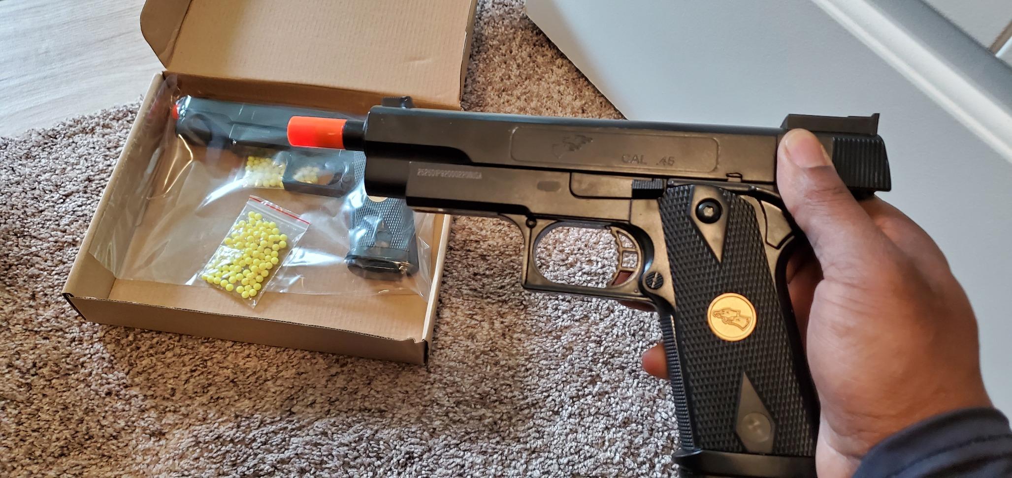 BBTac 1911 Dual Spring Airsoft Pistols P169 - 2-Pack High Performance 260 FPS Airsoft Handguns, Spring Powered Airsoft Guns for Target Shooting & Tactical Play customer photo 2