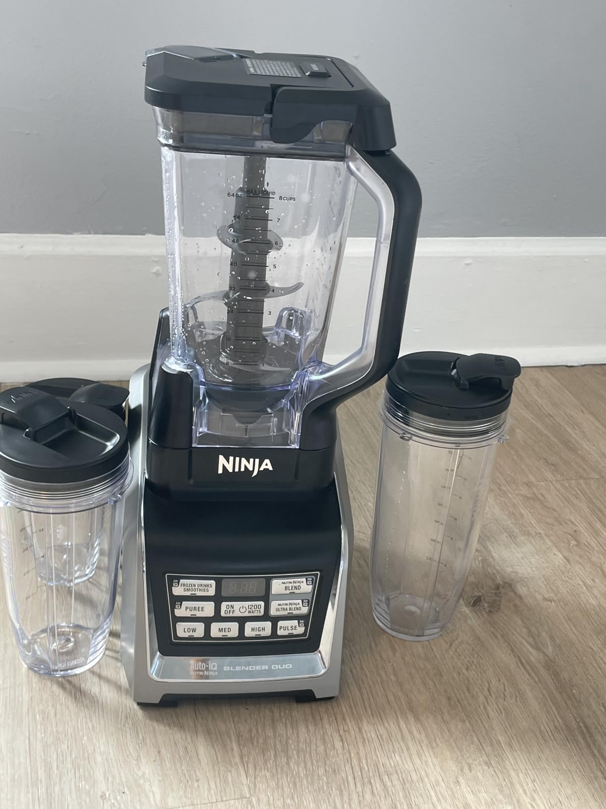 Ninja BL642 Nutri Ninja Personal & Countertop Blender with 1200W Auto-iQ Base, 72 oz. Pitcher, and 18, 24, & 32 oz. To-Go Cups with Spout Lids, For Smoothies, Shakes & More, Dishwasher Safe, Black customer photo 1