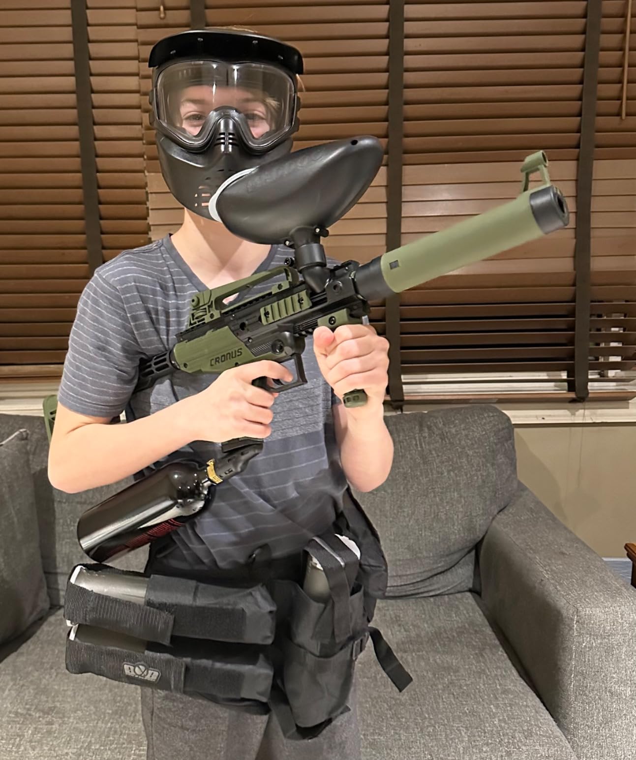 Maddog Tippmann Cronus Tactical Paintball Gun Marker and Accessory Starter Packages | Silver Kit Comes with Marker, Anti-Fog Mask, Tank, Hopper, Harness, Pods | CO2 or HPA Tank Options customer photo 1