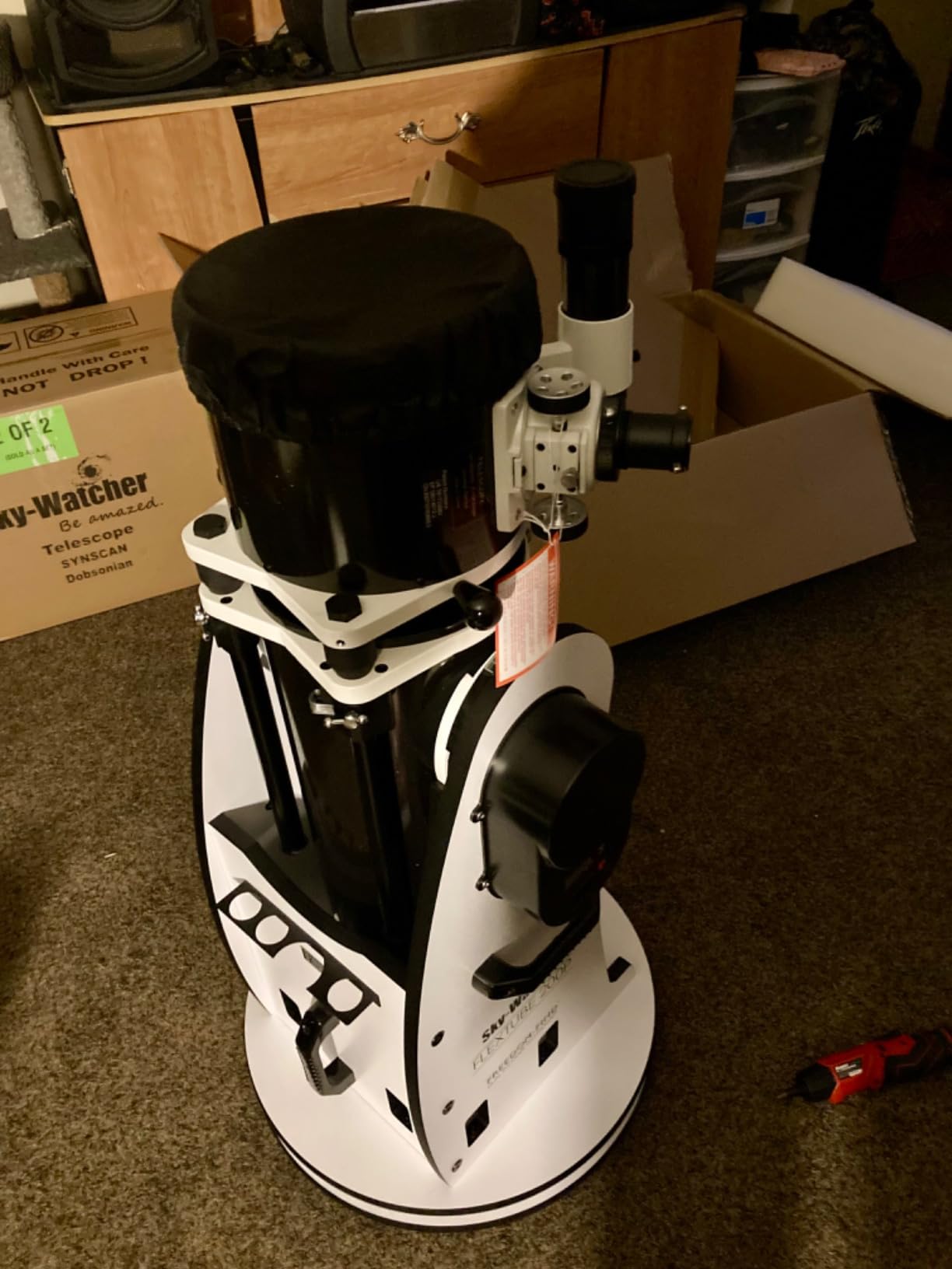 SkyWatcher Flextube 250 SynScan Dobsonian 10-inch Collapsible Computerized GoTo Large Aperture Telescope, White, (S11810) customer photo 2