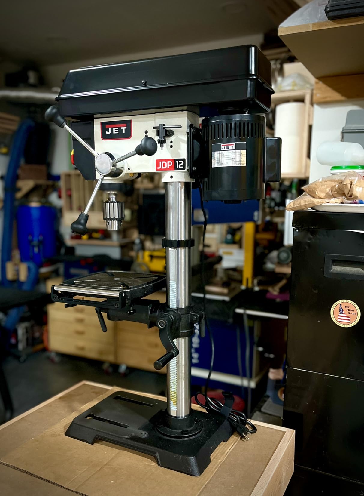 JET 12-Inch Benchtop Drill Press, Variable Speed, 1/2 HP, 115V 1Ph (Model JWDP-12) customer photo 2