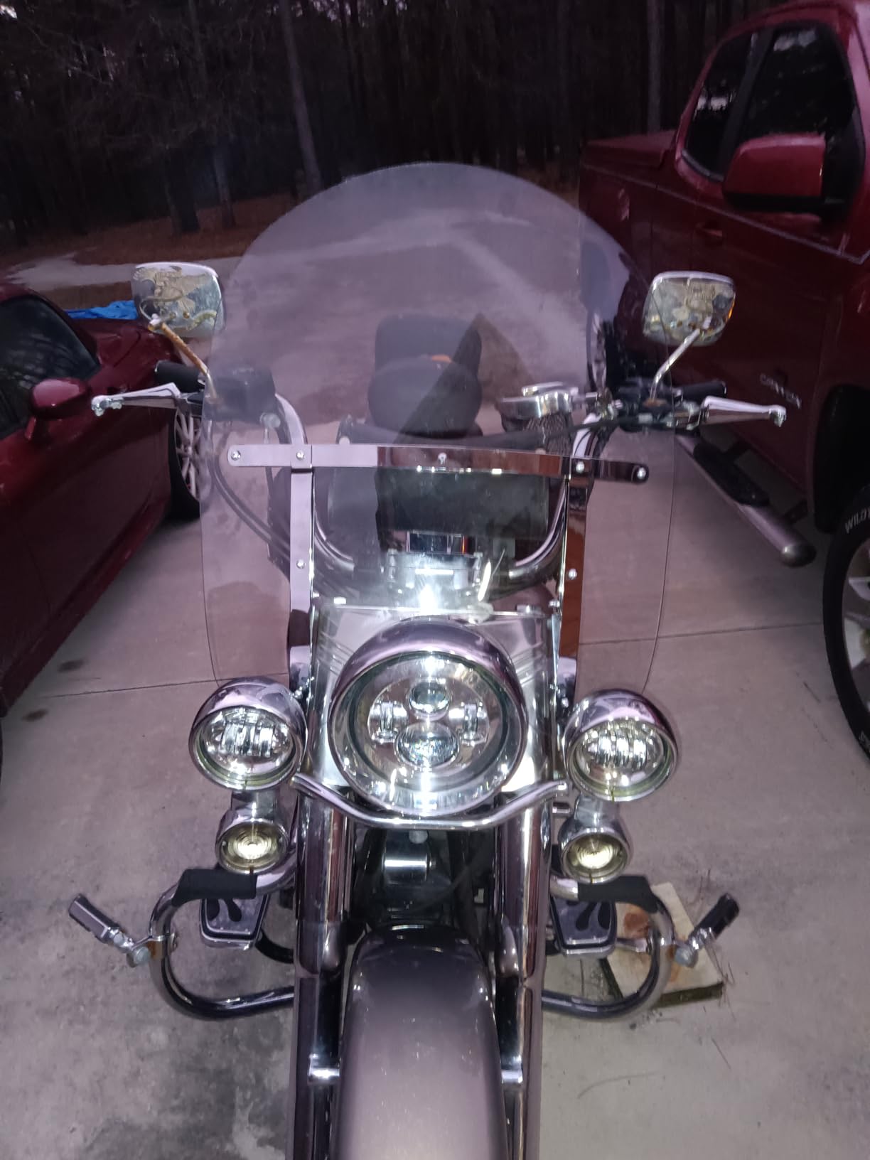 TCMT Detachable Windscreen Windshield Fit For Harley Softail Slim Deluxe Fat Boy Heritage Softail Classic FLS FLSS FLST FLSTC FLSTF FLSTFB FLSTFBS 2000-2017 customer photo 2