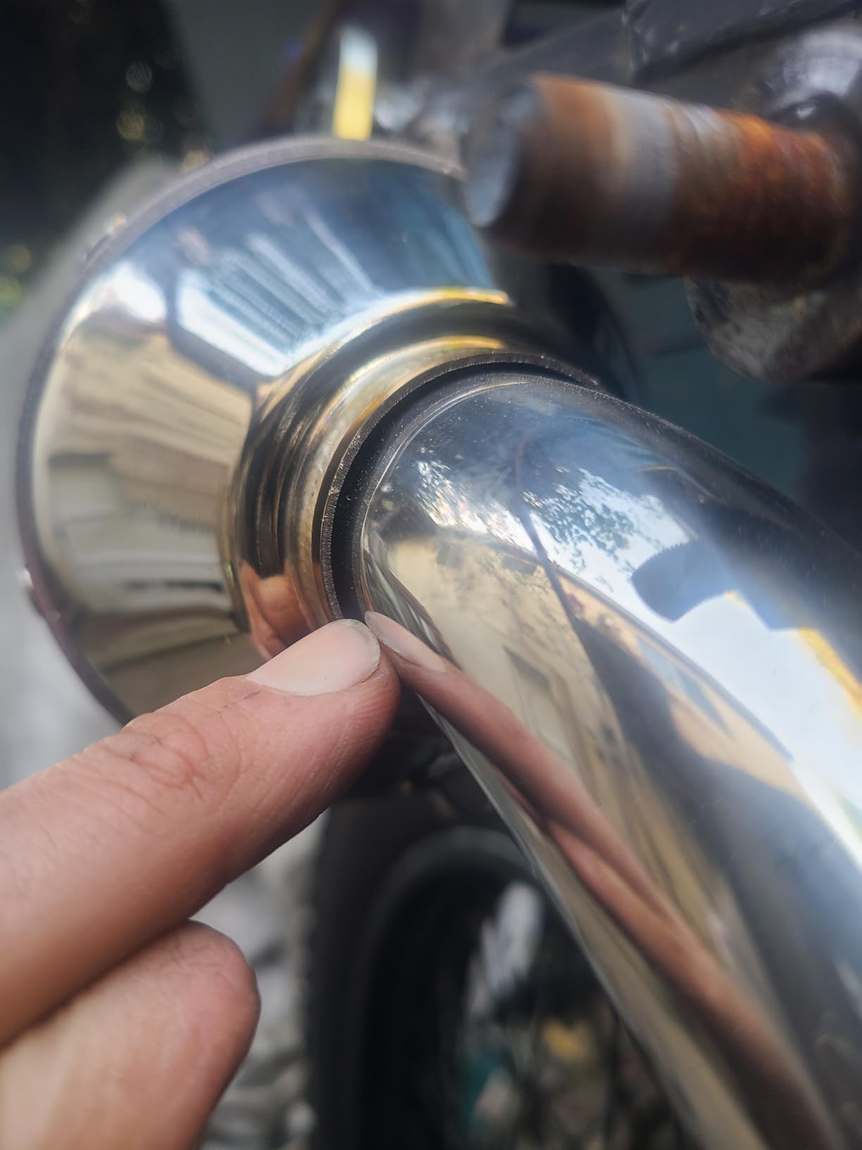 STONEMEN Full Exhaust Muffler System Slip On For CRF150F CRF230F 2003-2013 Titanium customer photo 2