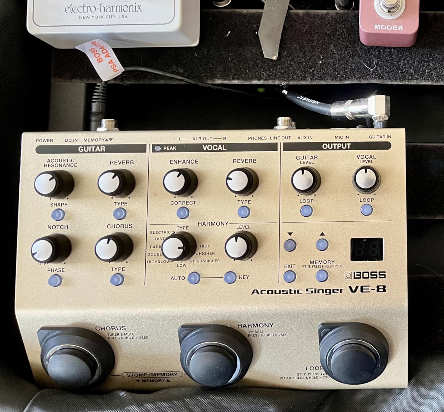 BOSS VE-8 Acoustic Singer | Compact All-In-One Preamp and Effects Solution for Singing Guitarists | Create Natural Harmonies in Real-Time | Studio-Quality Processing | Multiple Vocal Effects | Looper customer photo 1