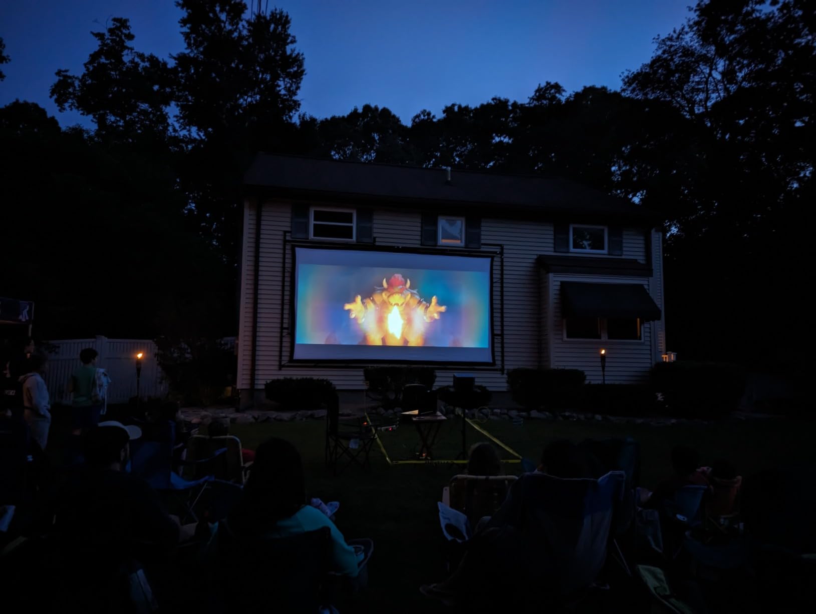 NIERBO Huge Large Projector Screen 300 inch of Thick Canvas Material 16:9 Projection Movies Screen Outdoor Projection Screen for Church School Home Indoor 1.6 Gain Not Include Mount customer photo 2