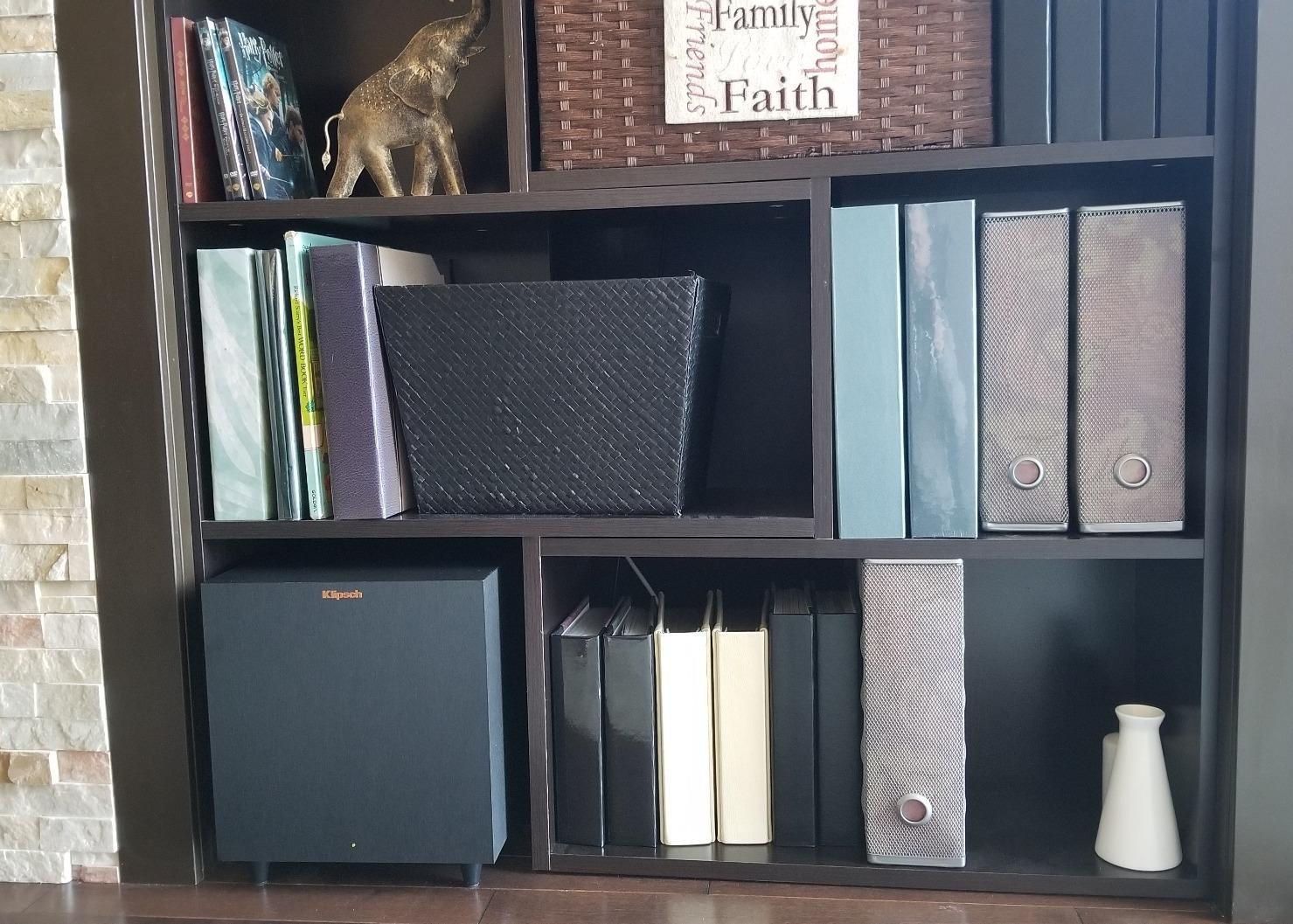 Klipsch Reference R-8SW Surround Subwoofer, 150 Watts Peak Power (Brushed Black Vinyl, 8-Inch) customer photo 1