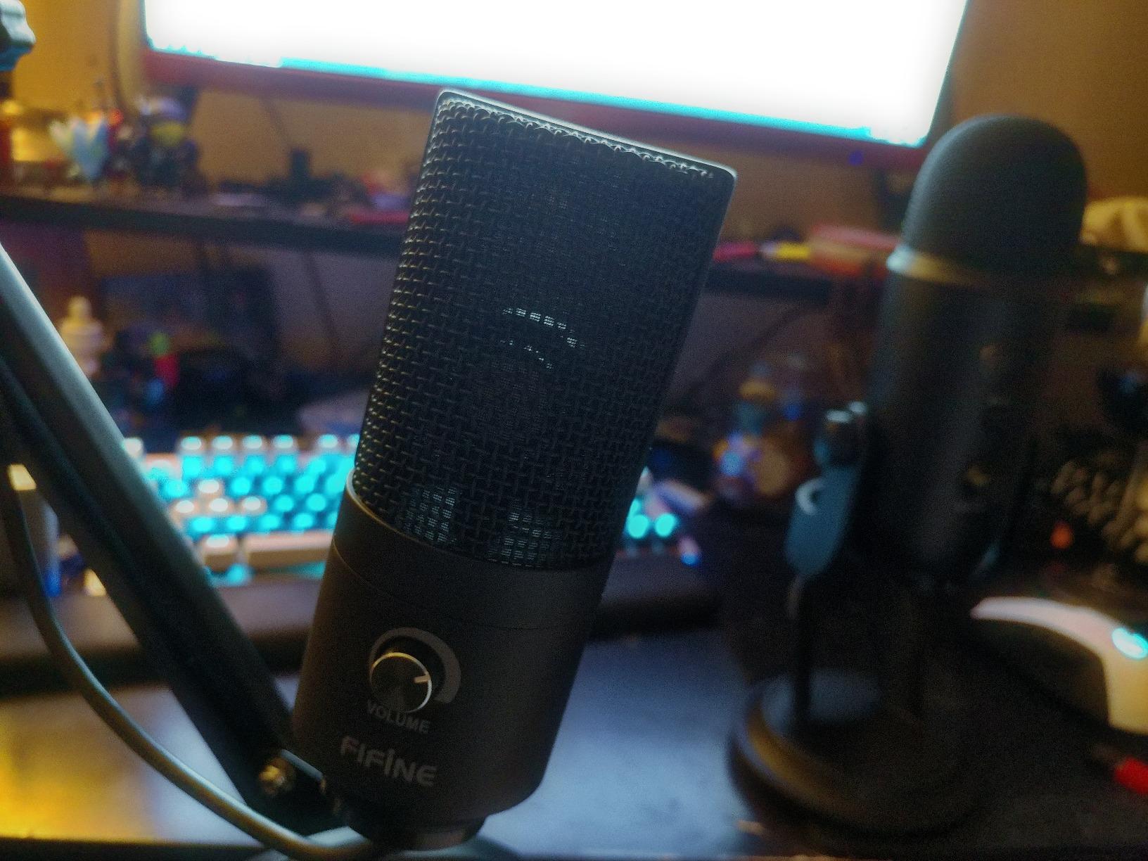 FIFINE USB Microphone, Metal Condenser Recording Microphone for MAC OS, Windows, Cardioid Laptop Mic for Recording Vocals, Voice Overs, Streaming, Meeting and YouTube Videos-K669B customer photo 1