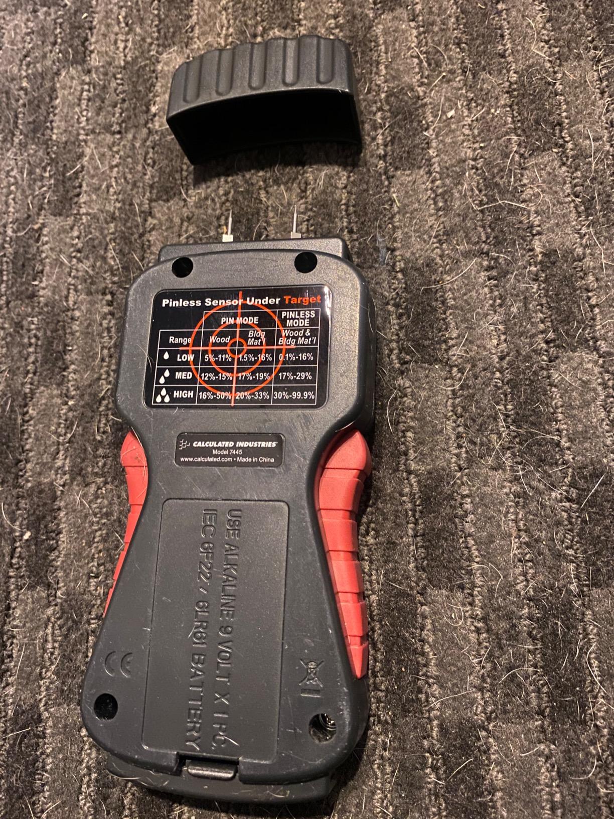 Calculated Industries 7440 AccuMASTER XT Digital Moisture Meter | Handheld |Pin Type | Backlit LCD Display | Detects Leaks, Damp and Moisture in Wood, Walls, Ceilings, Carpet and Firewood customer photo 2