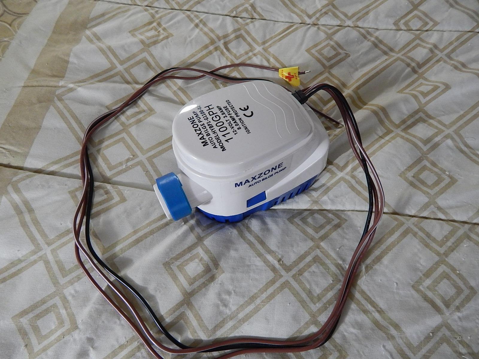 Automatic Submersible Boat Bilge Water Pump 12v 1100gph Auto with Float Switch, 1-1/8