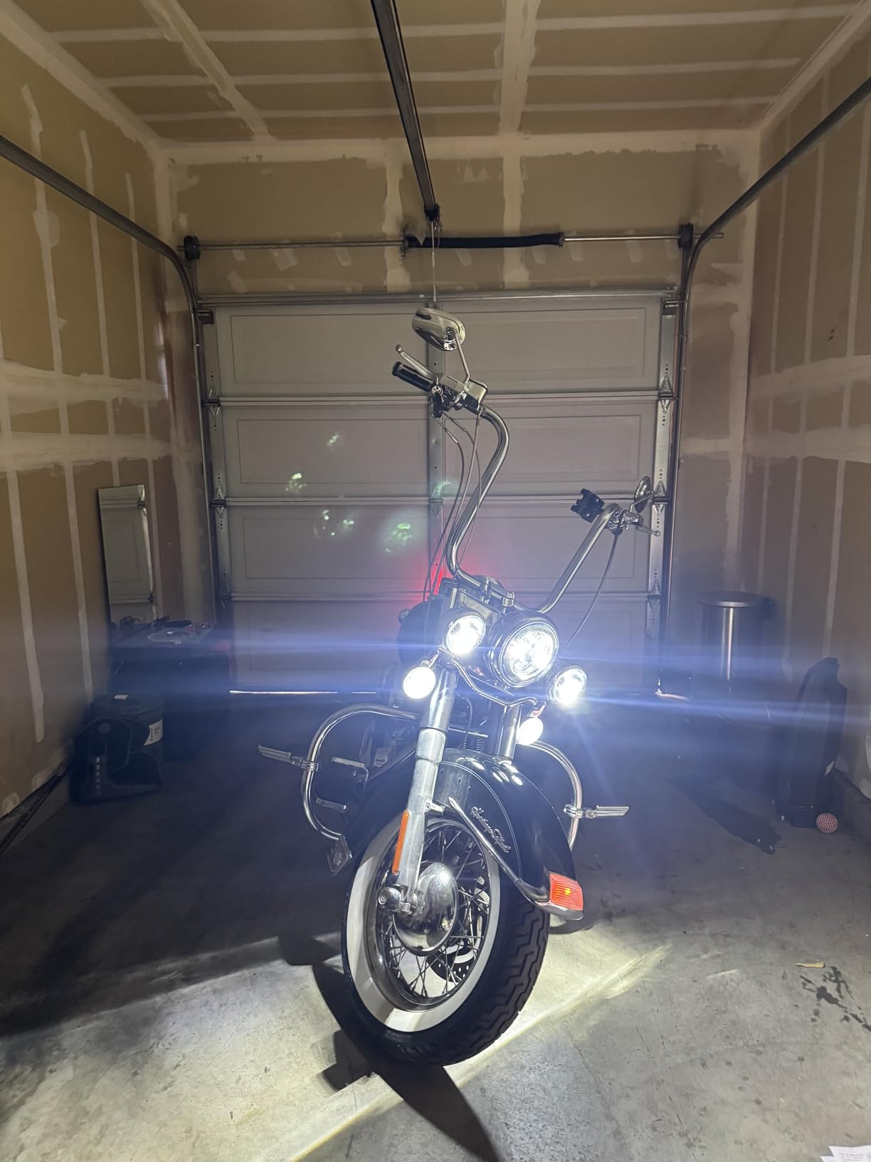 7 inch LED Headlight Fog Passing Lights DOT Kit Ring Motorcycle for Touring Road King Ultra Classic Electra Street Glide Tri Cvo Heritage Softail Slim Deluxe Fatboy Chrome customer photo 1