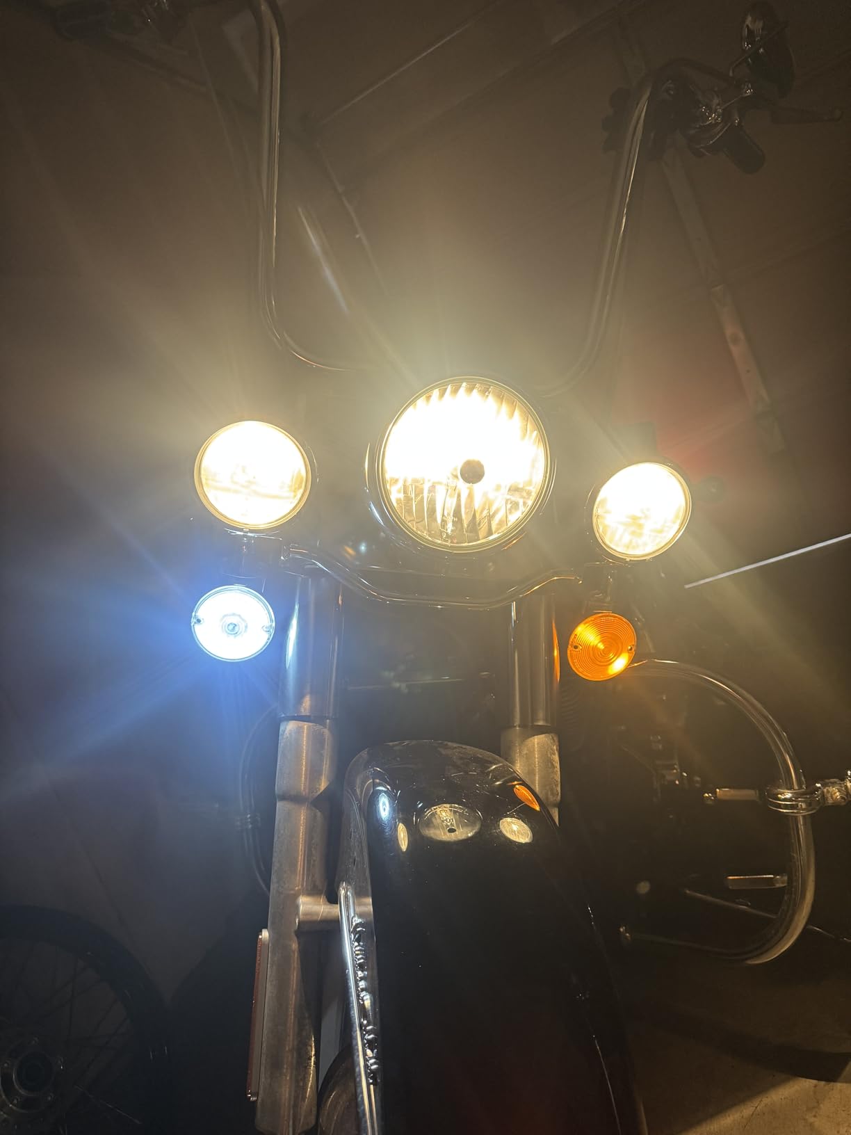 7 inch LED Headlight Fog Passing Lights DOT Kit Ring Motorcycle for Touring Road King Ultra Classic Electra Street Glide Tri Cvo Heritage Softail Slim Deluxe Fatboy Chrome customer photo 2