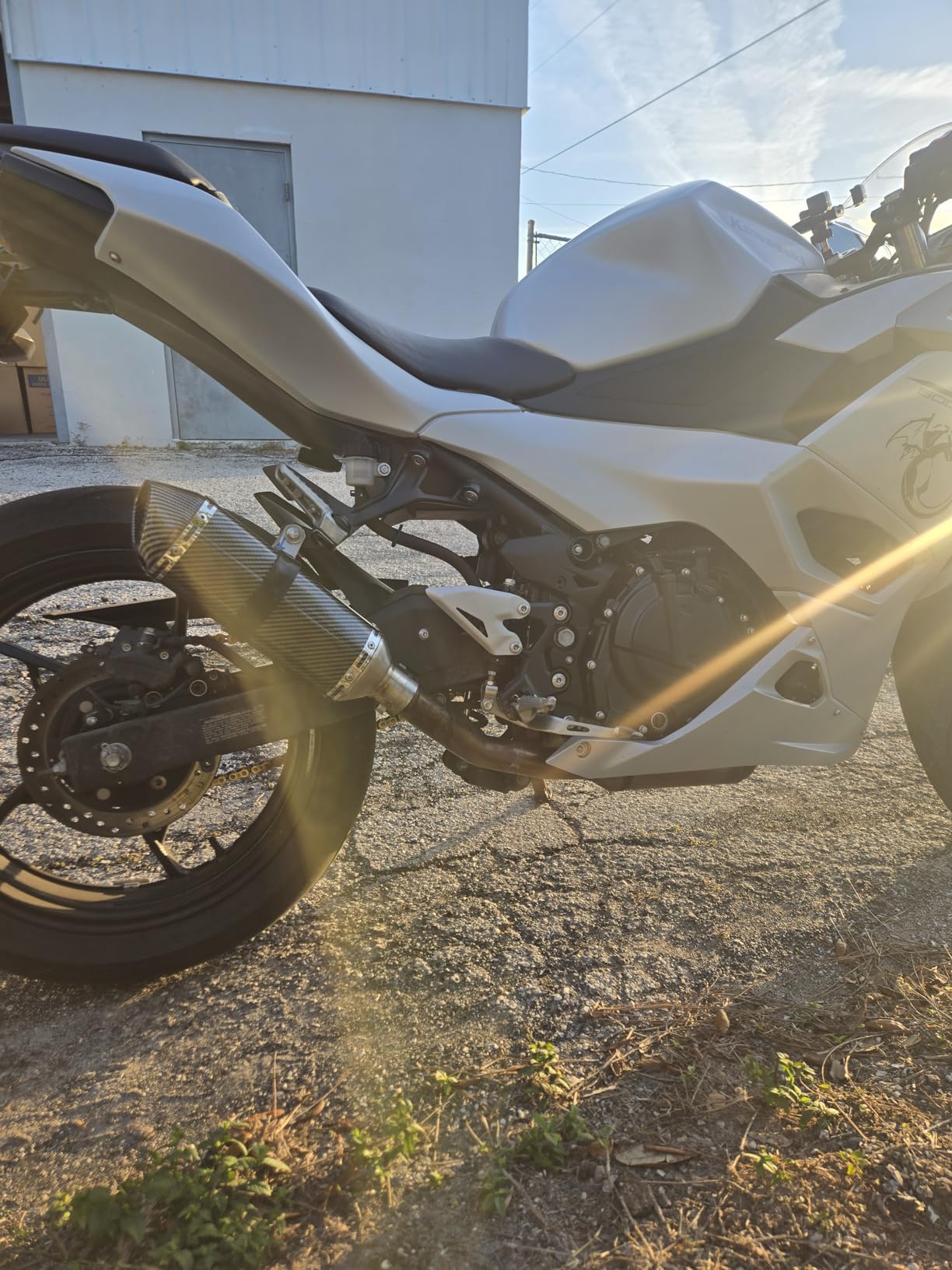 Exhaust Muffler Carbon Fiber 1.5-2 Inlet with Removable DB Killer for Street/Sport Motorcycles and Scooters with 38-51mm Diameter Exhaust Pipes customer photo 1