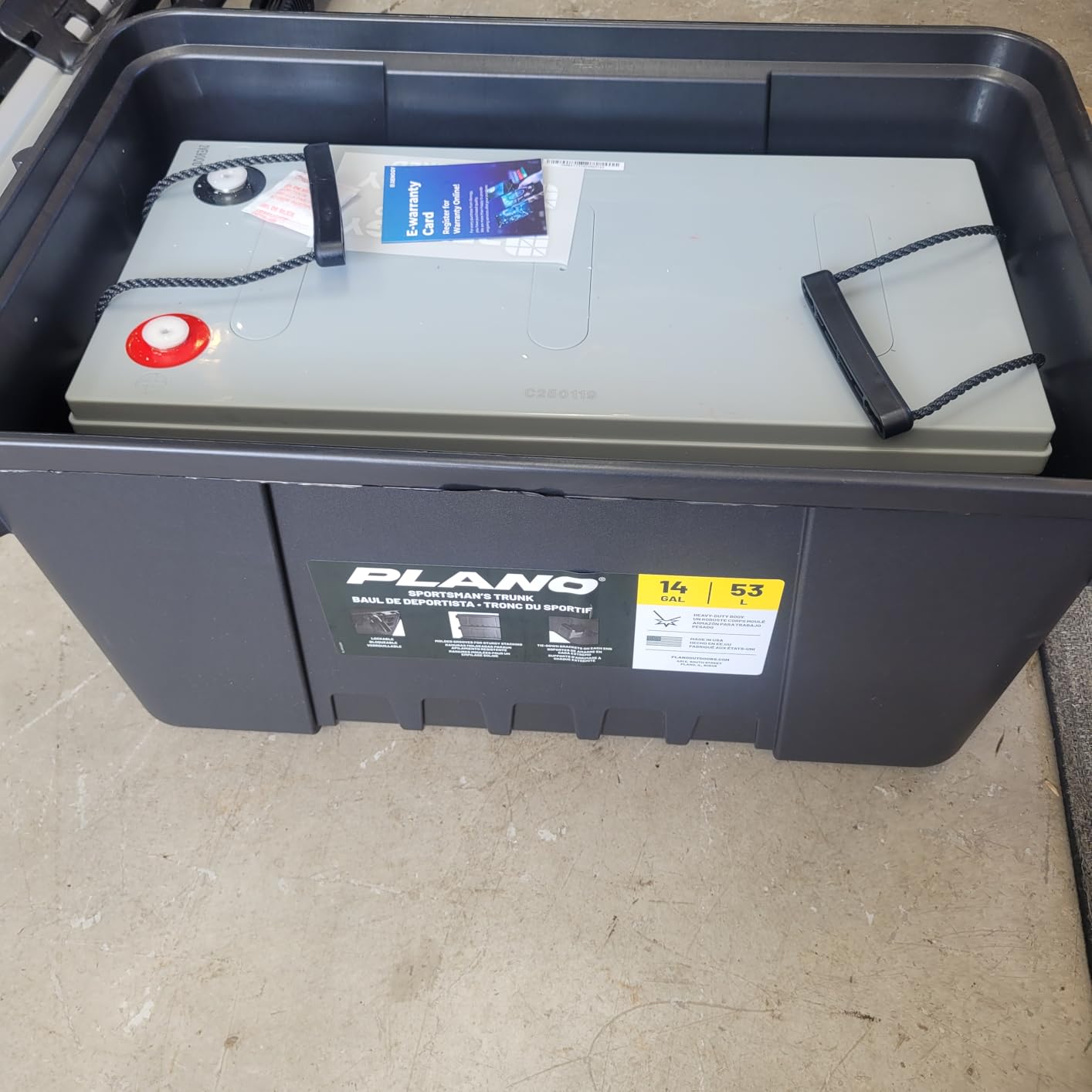 Renogy Deep Cycle AGM Battery 12 Volt 200Ah, 3% Self-Discharge Rate, 2000A Max Discharge Current, Safe Charge Most Home Appliances for RV, Camping, Cabin, Marine and Off-Grid System, Maintenance-Free customer photo 1