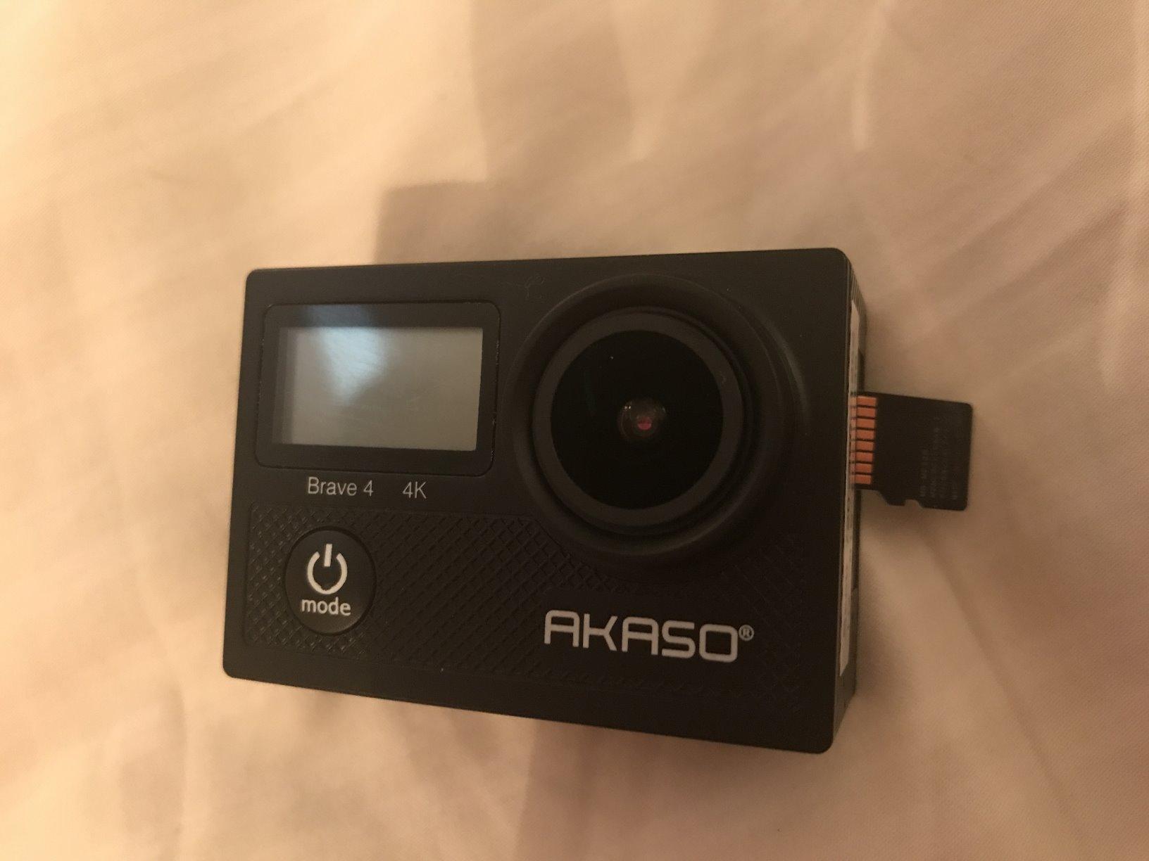 AKASO Brave 4 Action Camera 4K 30fps Ultra Hd Video 20MP Photo, EIS, WiFi Remote Control, 2X Batteries, Waterproof Underwater Camera for Snorkel, Travel, Motorcycle, Bicycle, Helmet Accessories Kit customer photo 1