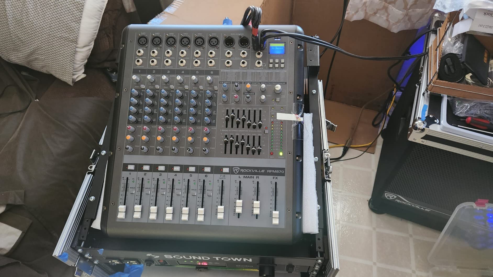 Rockville RPM870 6000w Powered Mixer, 8 Channel, 8 XDR2 Mic Pres, USB, 24-Bit Effects, Bluetooth, for Live Bands and DJs customer photo 1