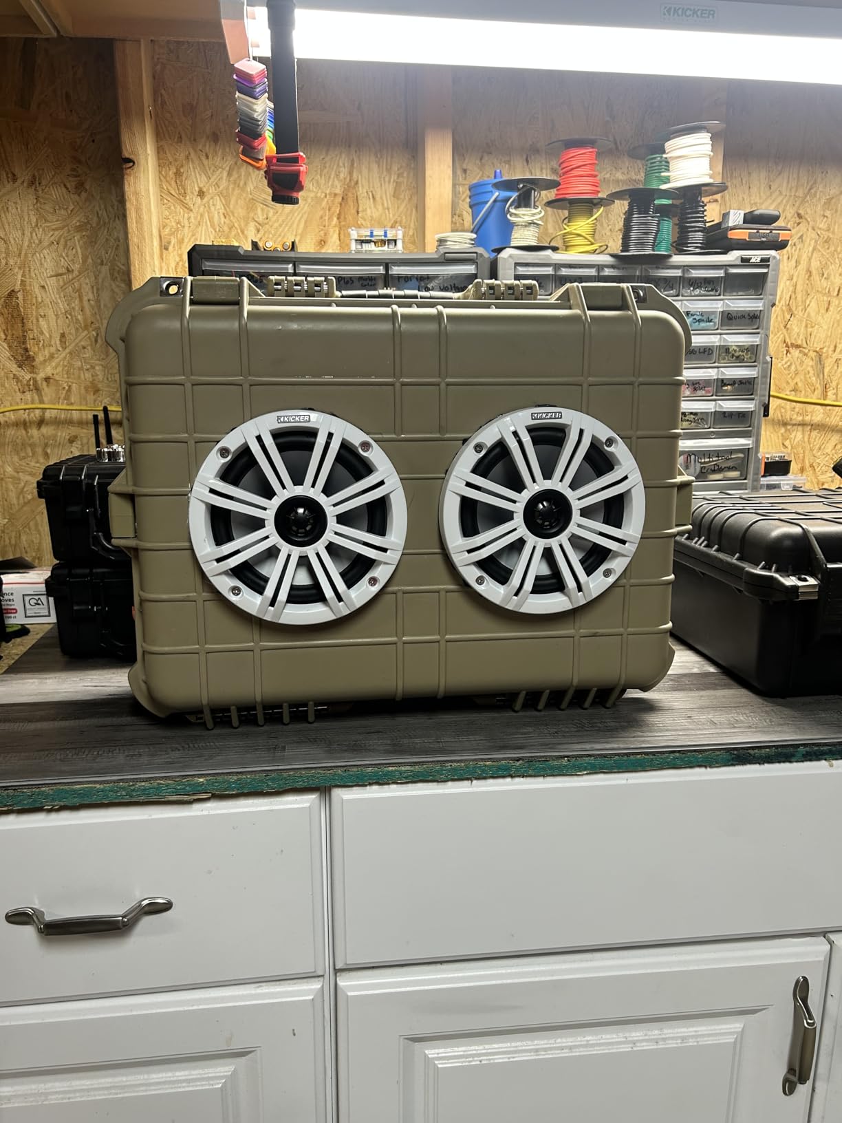 KICKER KM65 6.5-Inch (165mm) Marine Coaxial Speakers with 3/4-Inch (20mm) Tweeters, 4-Ohm, Charcoal and White Grilles customer photo 2