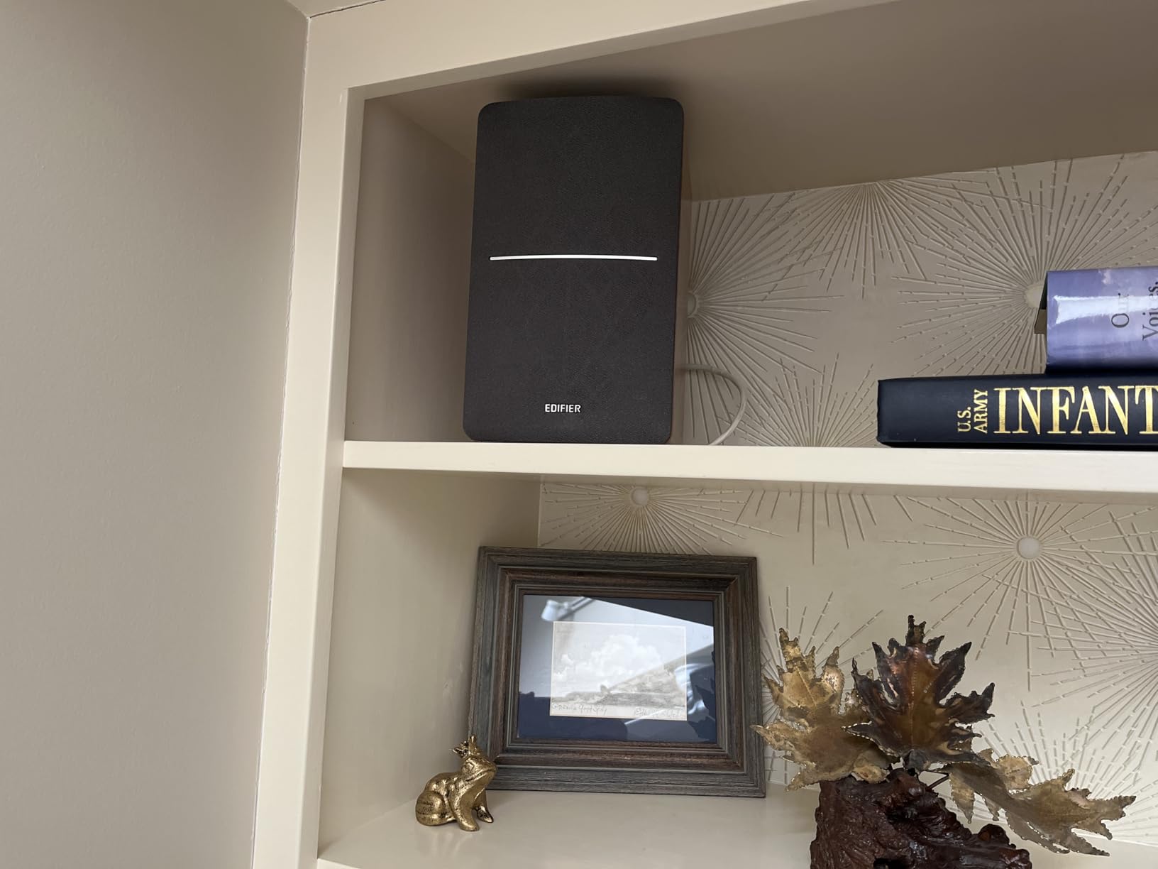 Edifier P12 Passive Bookshelf Speaker - 2-Way Speakers with Built-in Wall-Mount Bracket - Wood Color, Pair - Needs Amplifier or Receiver to Operate customer photo 2