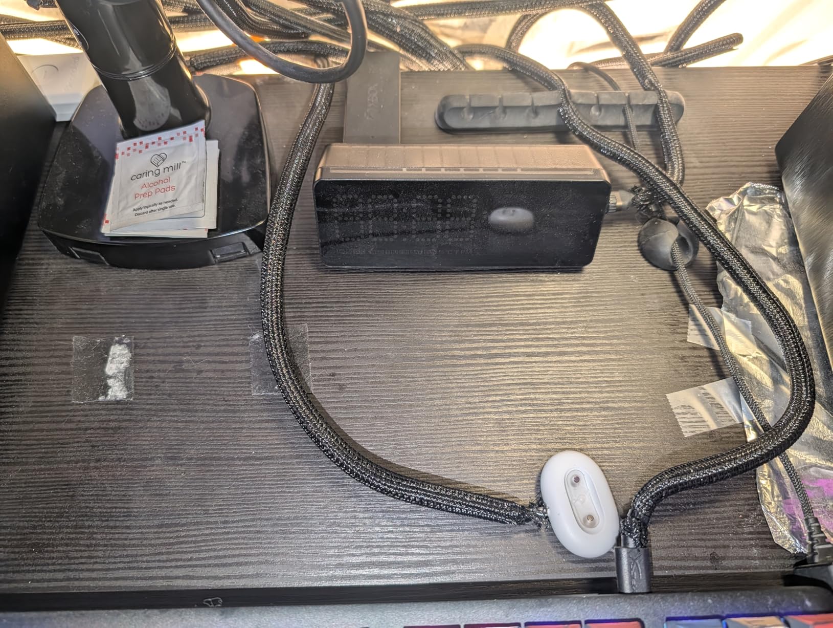 Alex Tech 10ft - 1/2 inch Cord Protector Wire Loom Tubing Cable Sleeve Split Sleeving For USB Cable Power Cord Audio Video Cable - Protect Cat From Chewing - Black customer photo 1