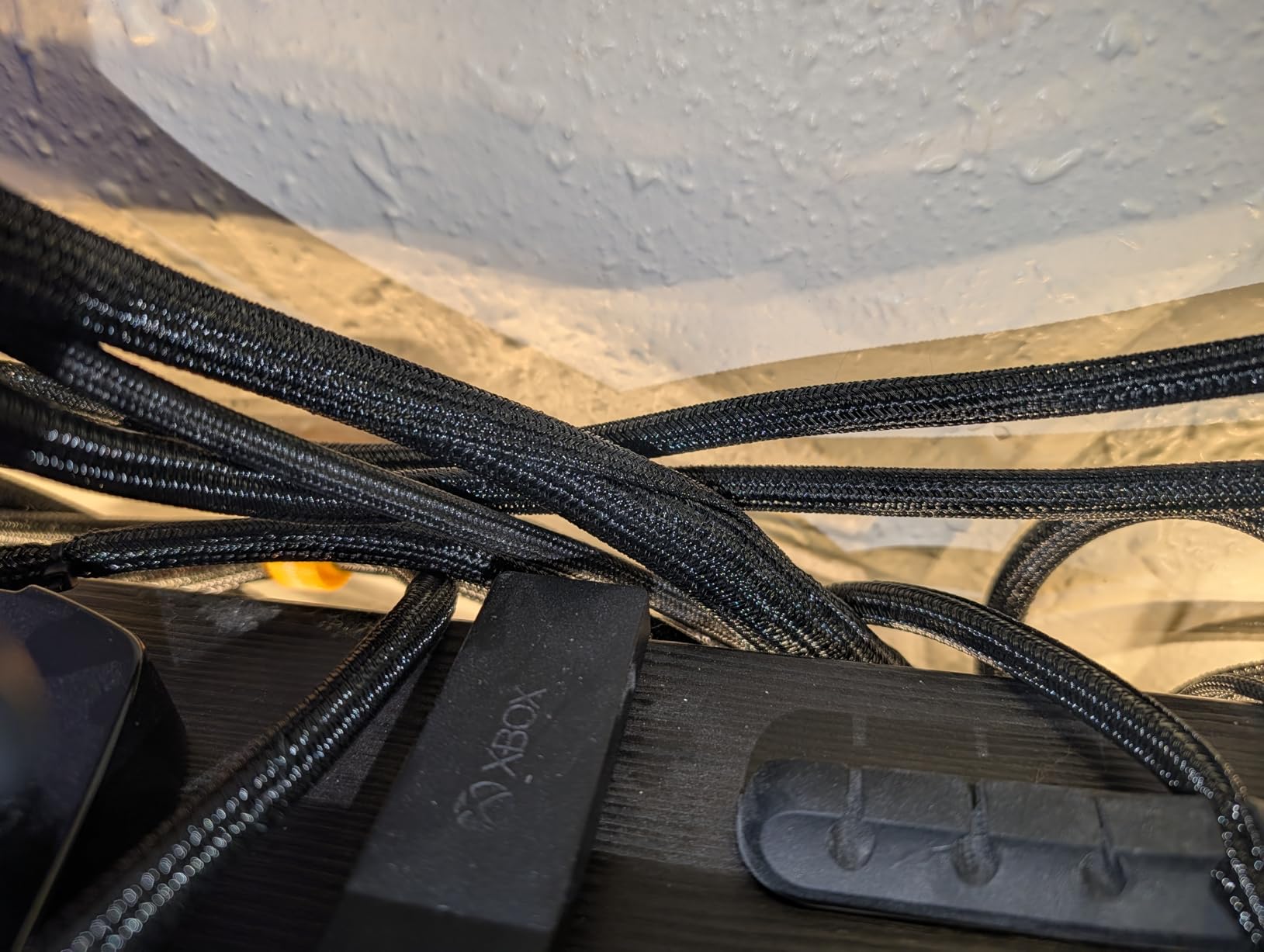 Alex Tech 10ft - 1/2 inch Cord Protector Wire Loom Tubing Cable Sleeve Split Sleeving For USB Cable Power Cord Audio Video Cable - Protect Cat From Chewing - Black customer photo 2