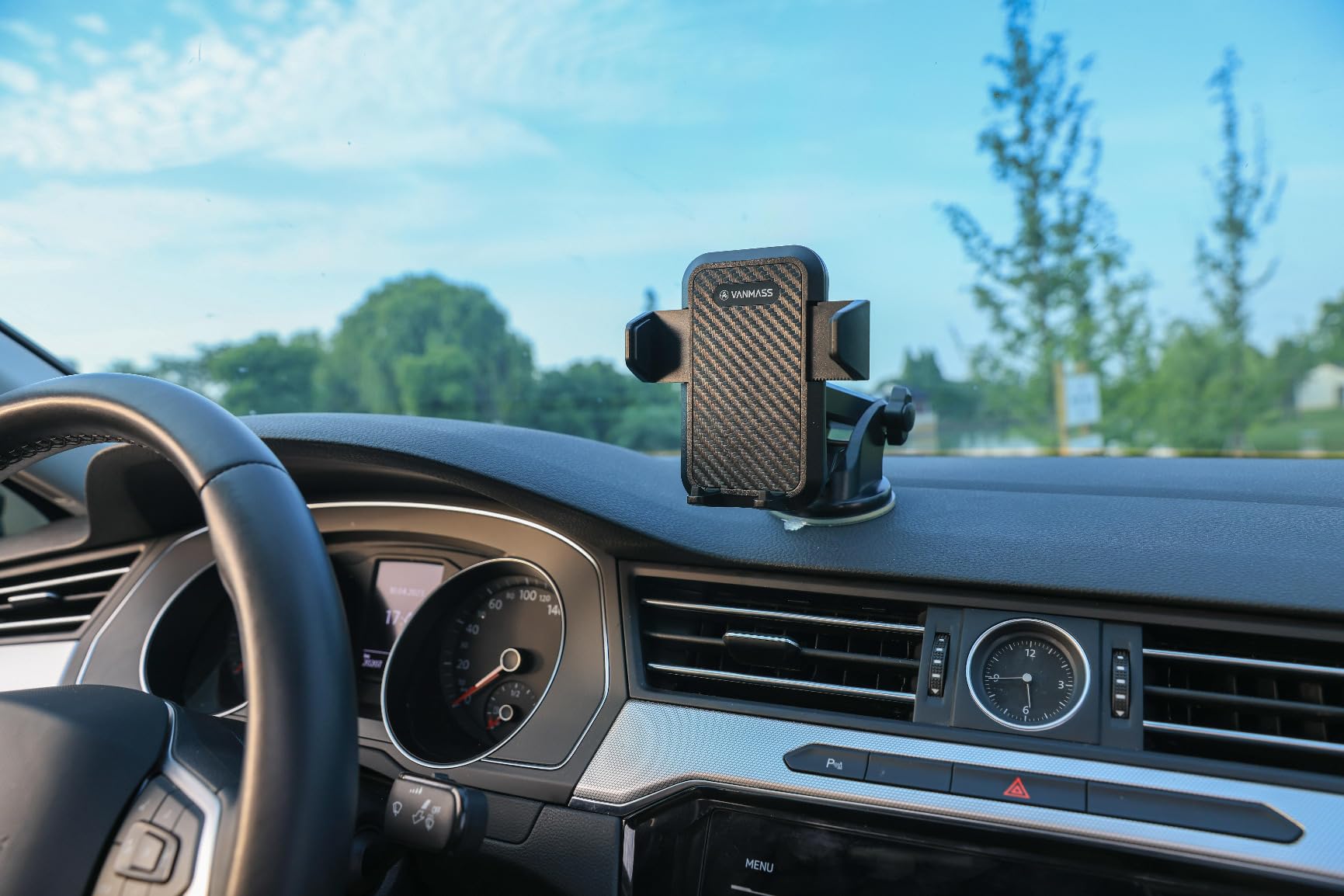 VANMASS Car Phone Mount with 85+LBS Strongest Suction & Military-Grade Construction, Cell Phone Holder for Dash Windshield Vent, iPhone 17 Pro Max customer photo 1
