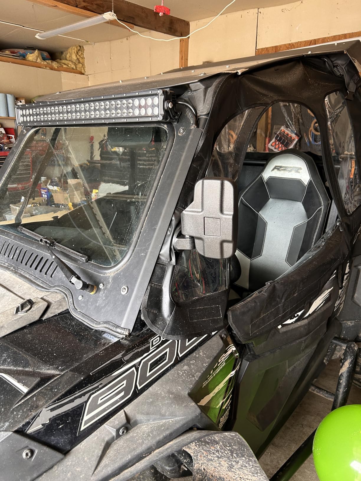 KEMIMOTO UTV Mirrors UTV Side Mirrors Fits 1.6 inch to 2 inch Roll Cage Compatible with Polaris RZR 900 1000 Can Am Kawasaki Teryx Mule Rhino YXZ Zforce Pioneer 1000/700, Shatter Proof Tempered Glass customer photo 1