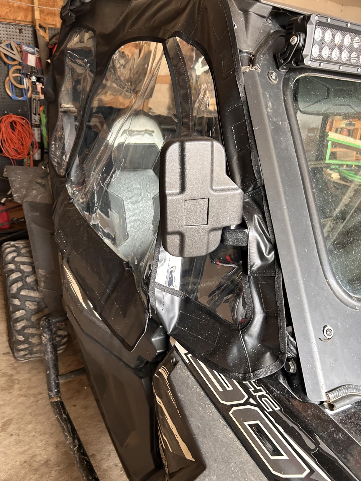 KEMIMOTO UTV Mirrors UTV Side Mirrors Fits 1.6 inch to 2 inch Roll Cage Compatible with Polaris RZR 900 1000 Can Am Kawasaki Teryx Mule Rhino YXZ Zforce Pioneer 1000/700, Shatter Proof Tempered Glass customer photo 2
