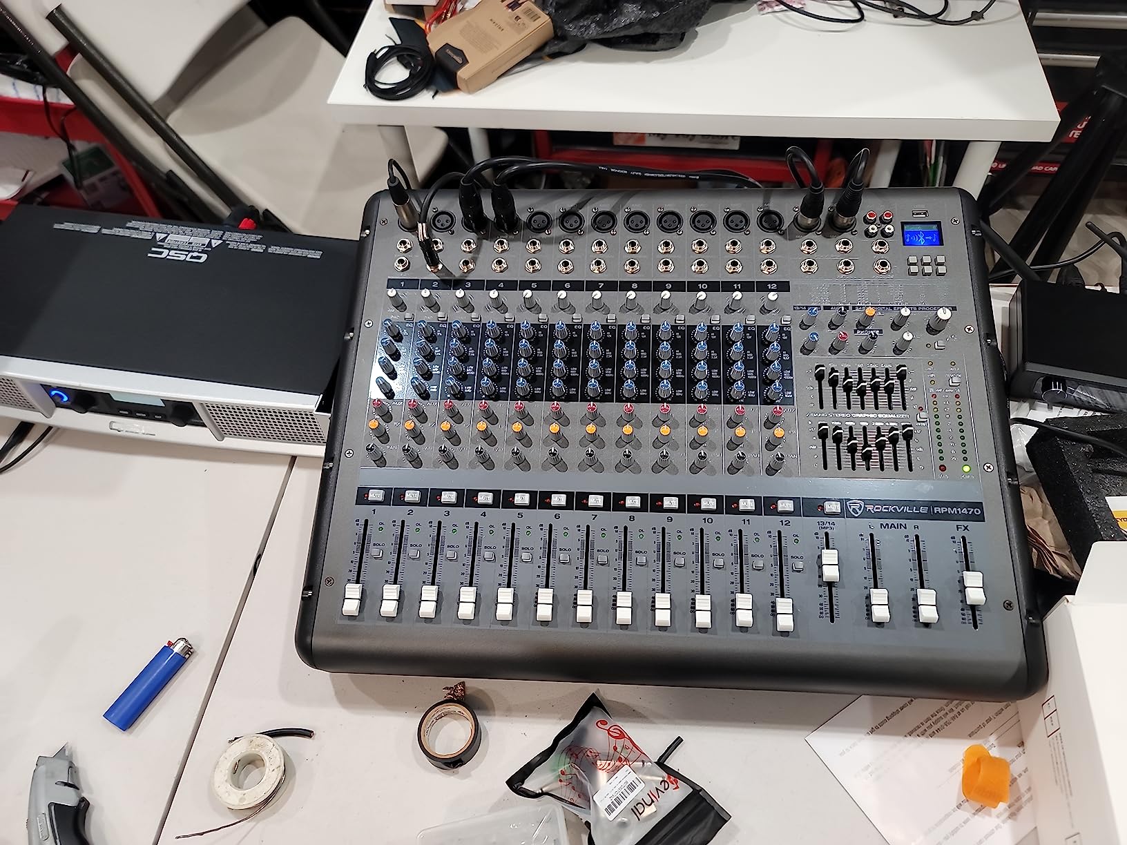 Rockville RPM1470 6000W Peak 14-Channel Powered Mixer, 750W RMS x 2 at 4 Ohm, USB/Bluetooth, 24-Bit Effects, 14 XDR2 Mic Preamps, for Live Events/Church Bands customer photo 1