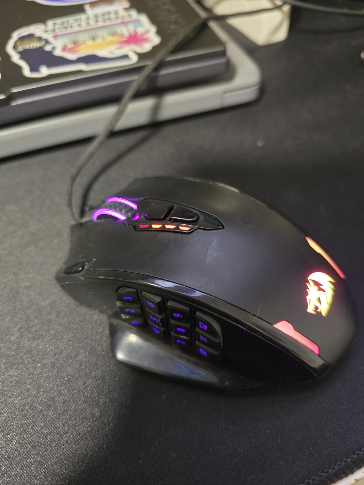 Redragon M908 Impact RGB LED MMO Gaming Mouse with 12 Side Buttons, Optical Wired Ergonomic Mouse with Max 12,400DPI, High Precision, 18 Programmable Macro Shortcuts, Comfort Grip customer photo 1