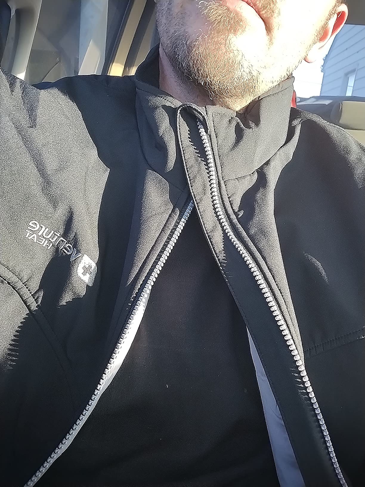 Venture Heat Men's Heated Jacket with Battery Included - High Powered Self Warming Coat, Softshell Water Resistant customer photo 1