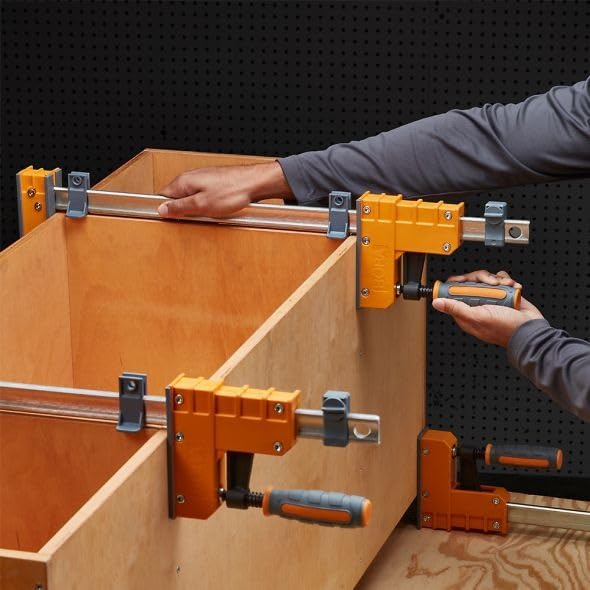 Bora 4 Pack Parallel Clamps for Woodworking - Two 24 Inch and Two 31 Inch Parallel Wood Clamps Heavy Duty Bar Clamp for Wood Working with 1100 Lbs of Clamping Force Each - DIY Bora Clamp Set customer photo 1