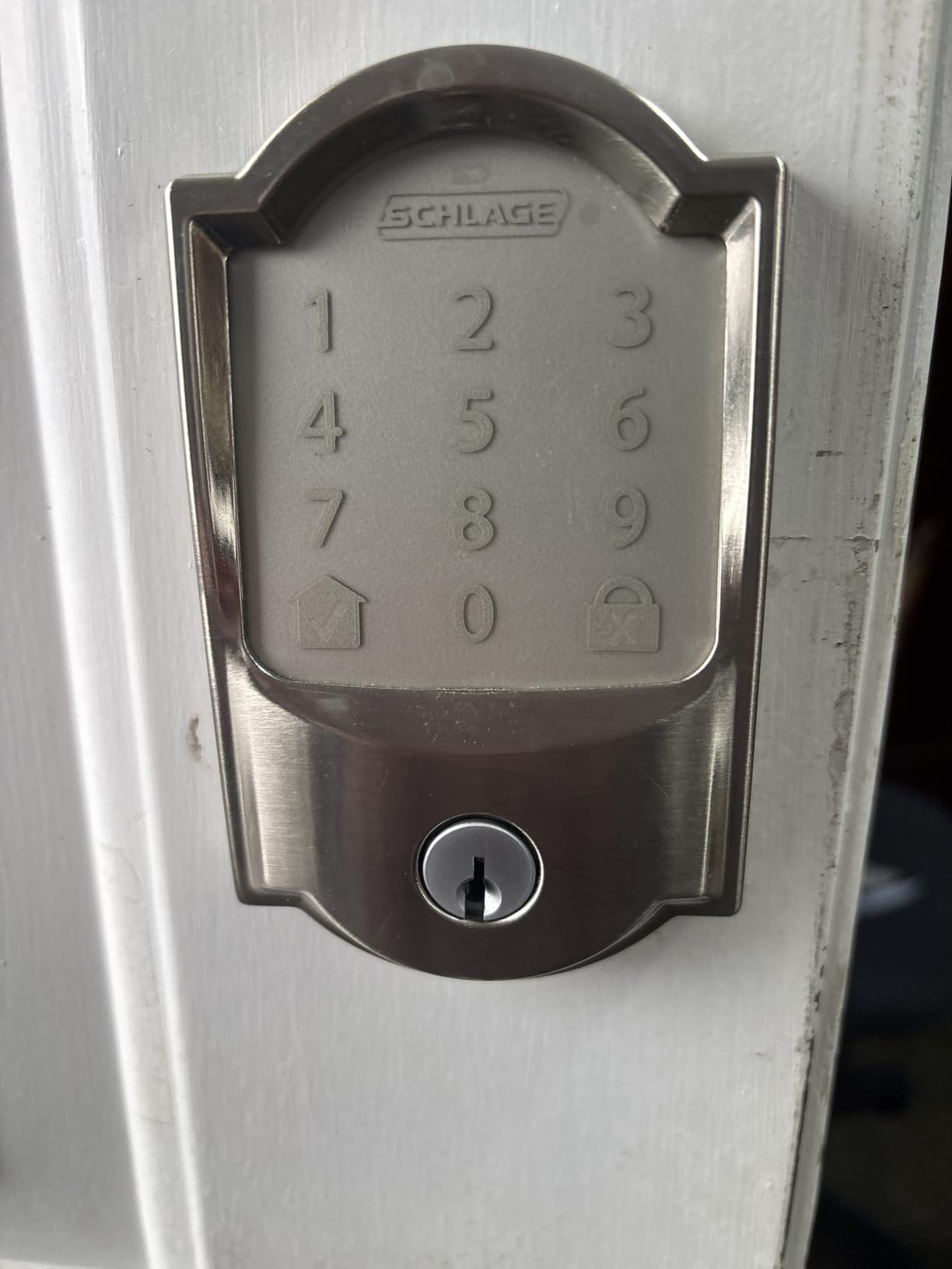 Schlage Encode Smart Wi-Fi Deadbolt Lock with Touchscreen Keypad, Keyless Front Door Entry, App Control, Alexa, Google Home and Airbnb Compatible, Matte Black, BE489WB CEN 622 customer photo 1