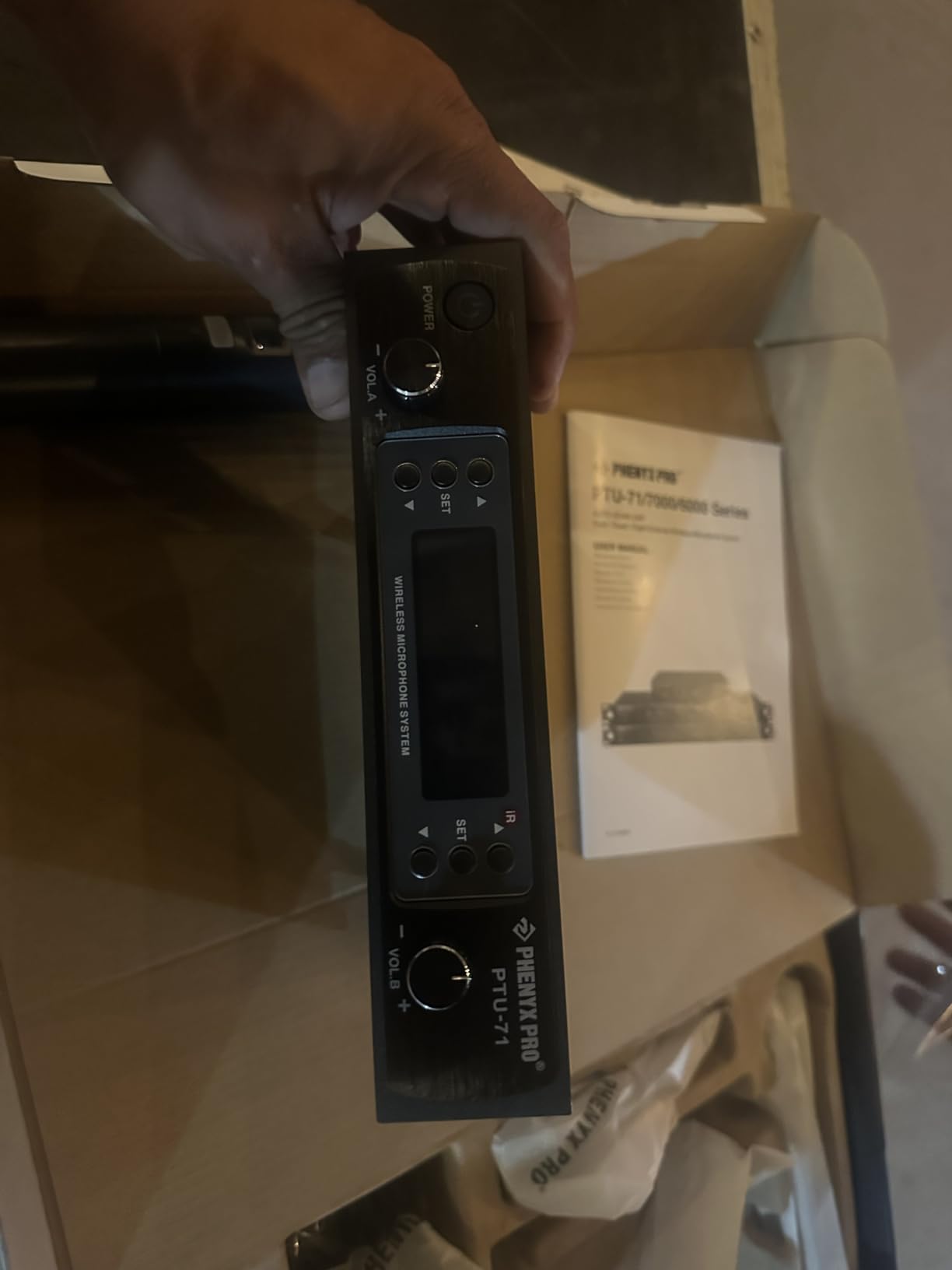 Phenyx Pro Wireless Microphone System, Dual Wireless Mics,w/ 2 Handhelds, Auto Scan,2x100 UHF Frequencies,328ft Range,Dynamic Microphone for Singing, Karaoke, Church customer photo 1