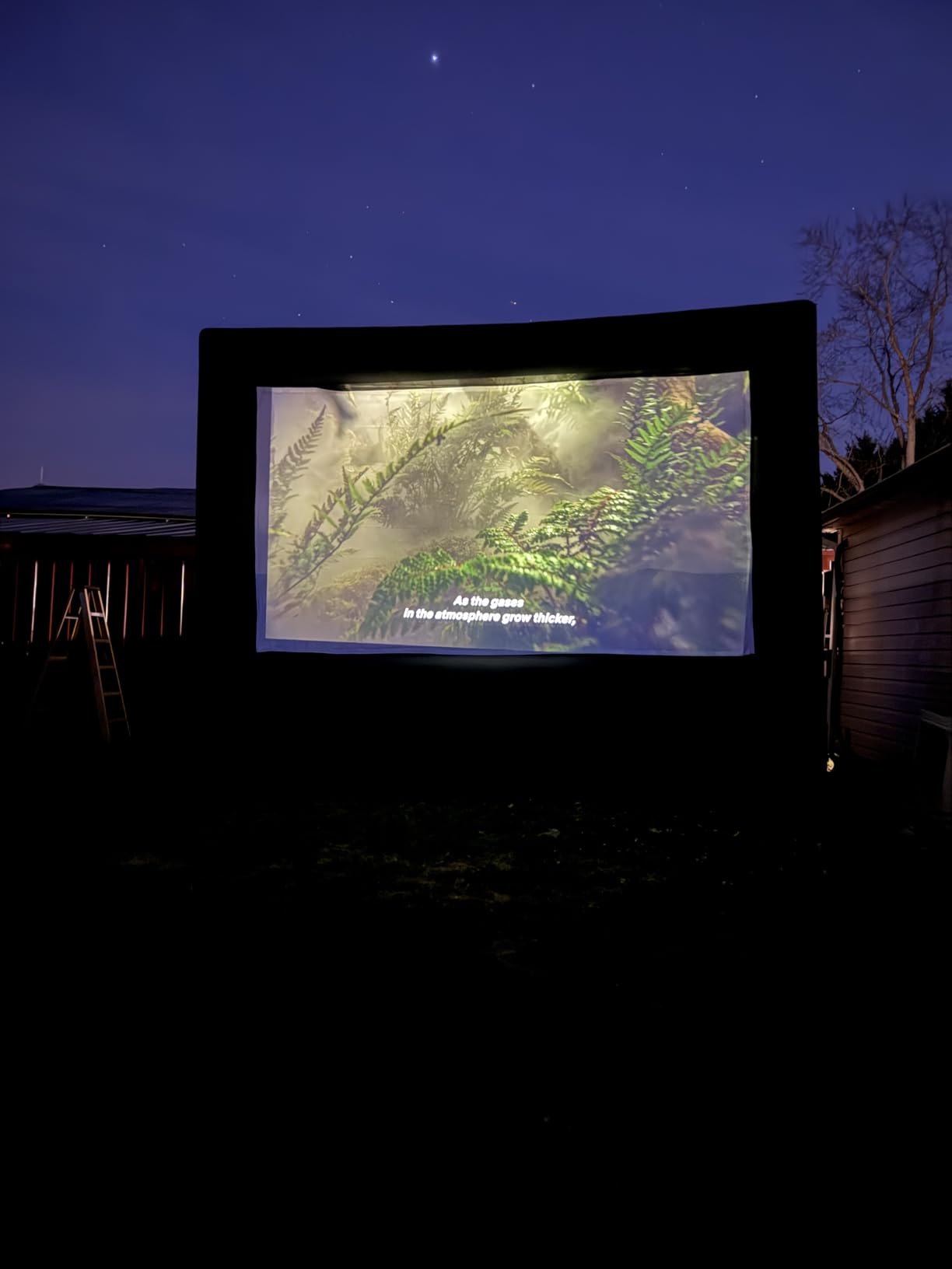 16ft Inflatable Movie Screen Outdoor Projector Screen with Air Blower Storage Bag - Front/Rear Projection, Easy Set Up Blow Up Screen for Backyard Movie Night, Theme Parties, Celebrations customer photo 2