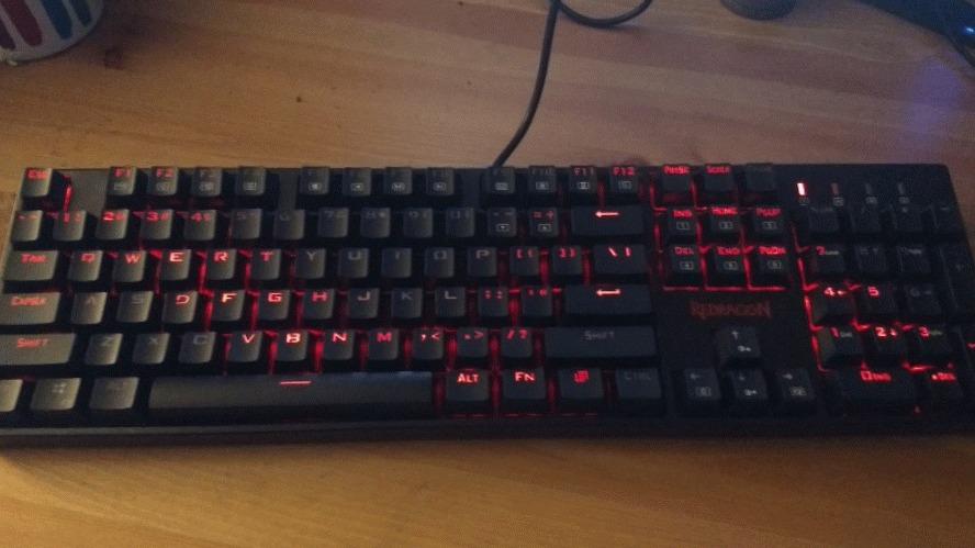 Redragon K582 RGB Mechanical Gaming Keyboard, 100% 104 Keys Standard Layout Gaming Keyboard with Double-Shot ABS Keycaps, Dynamic 16.8M RGB Backlit & Linear Red Switch customer photo 2
