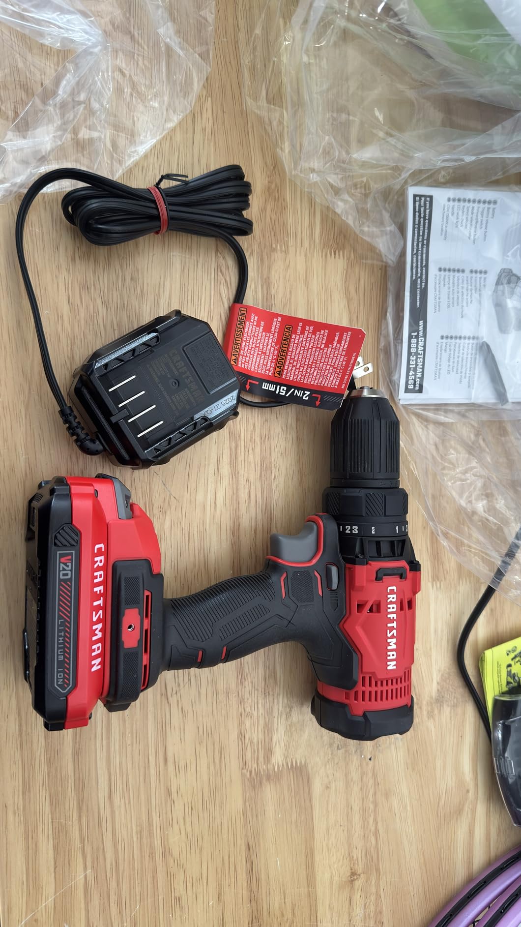 CRAFTSMAN V20 Cordless Drill/Driver Kit, 1/2 inch, Battery and Charger Included (CMCD700C1) customer photo 1