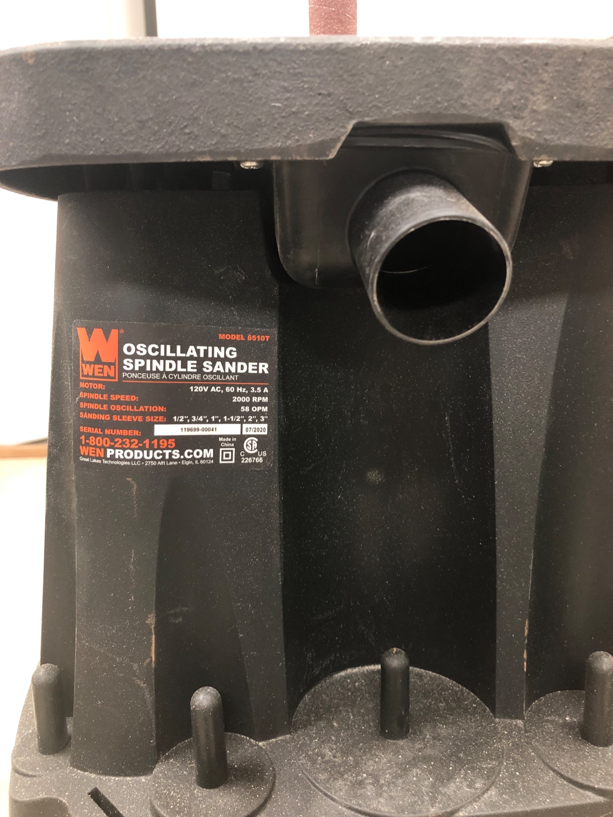 WEN 6510T 3.5 Amp Oscillating Spindle Sander,Black customer photo 1